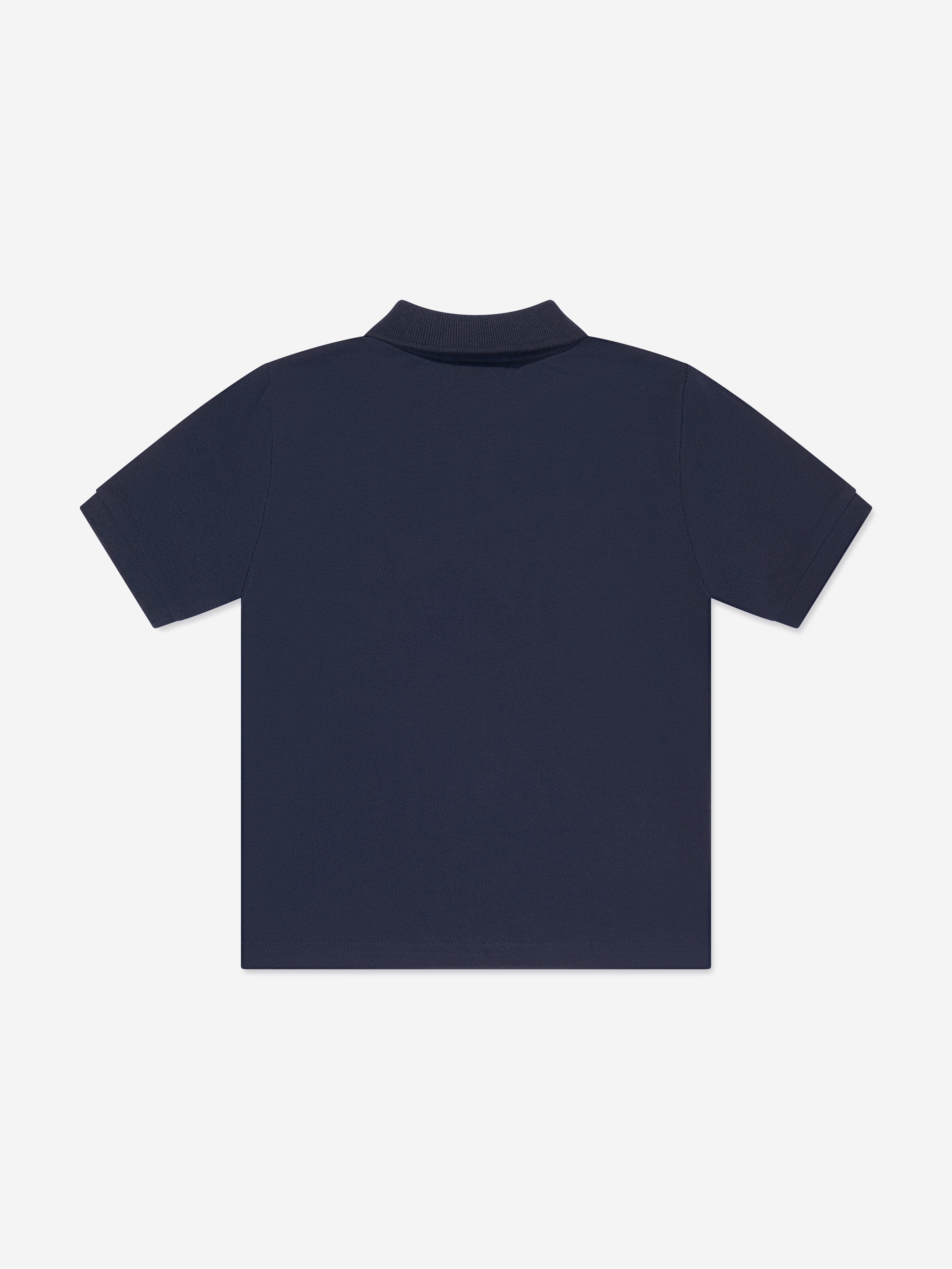 BOSS Boys Logo Print Polo Shirt in Navy