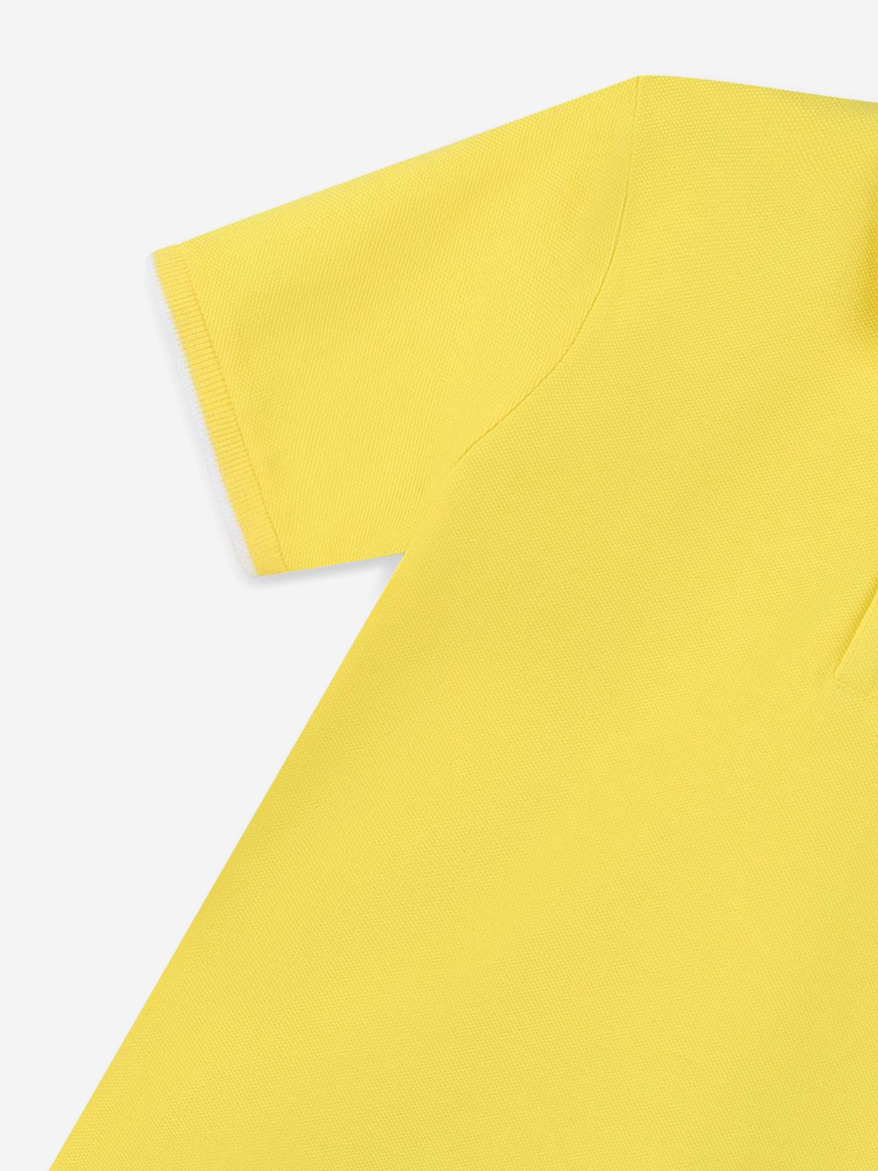 BOSS Boys Logo Print Polo Shirt in Yellow