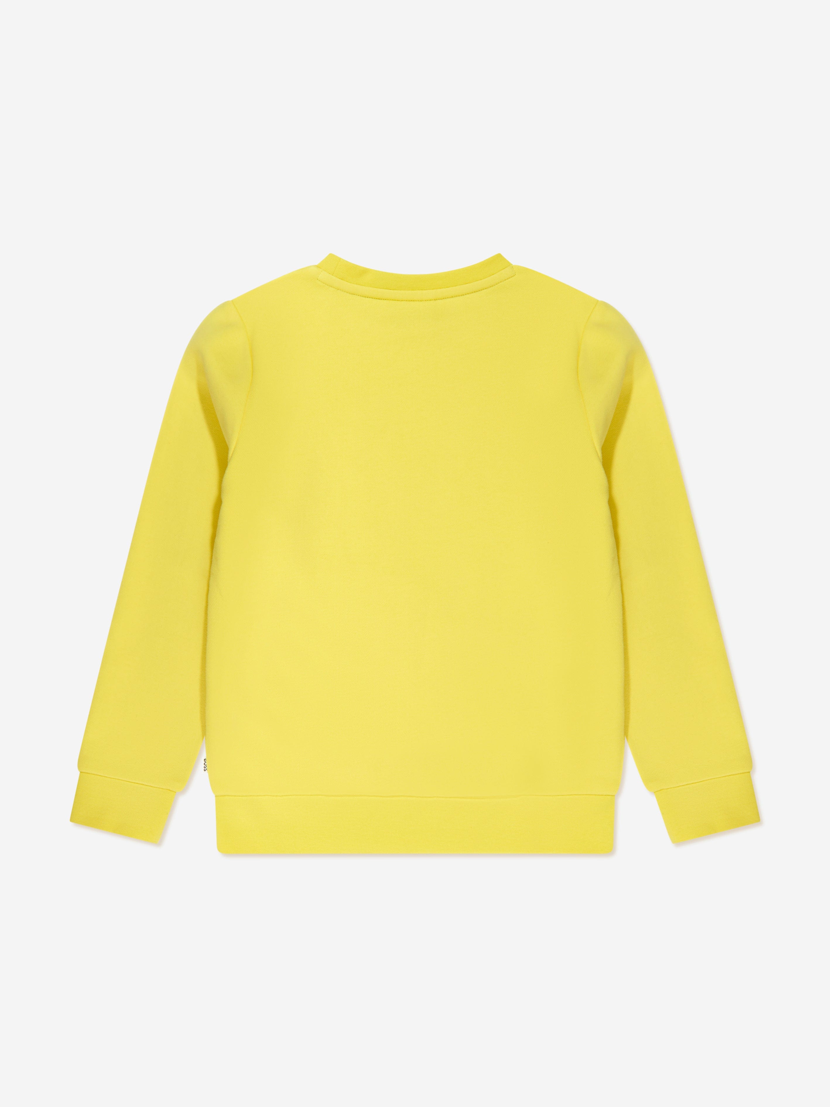 BOSS Boys Logo Print Sweatshirt in Yellow