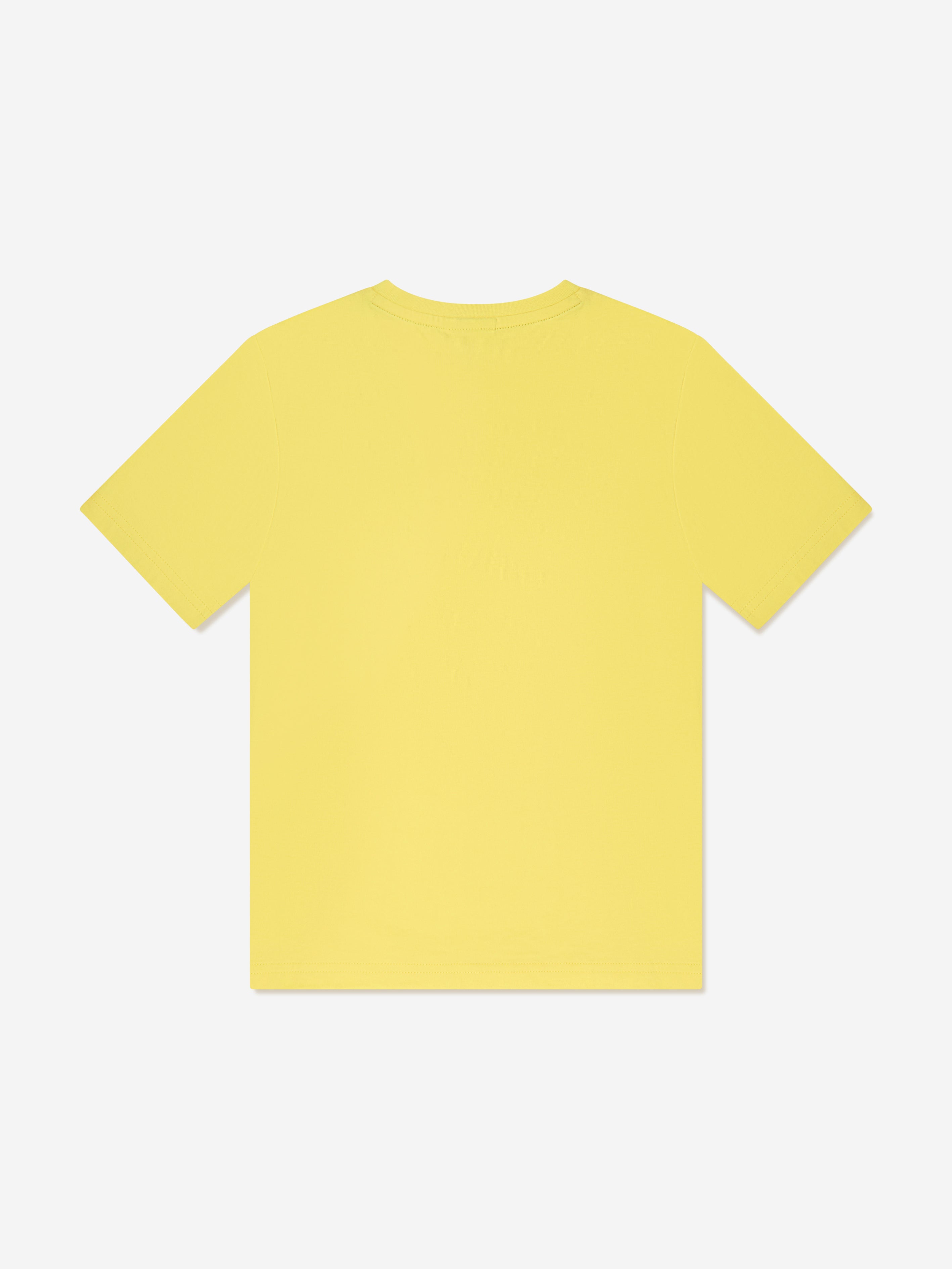 BOSS Boys Logo Print T-Shirt in Yellow