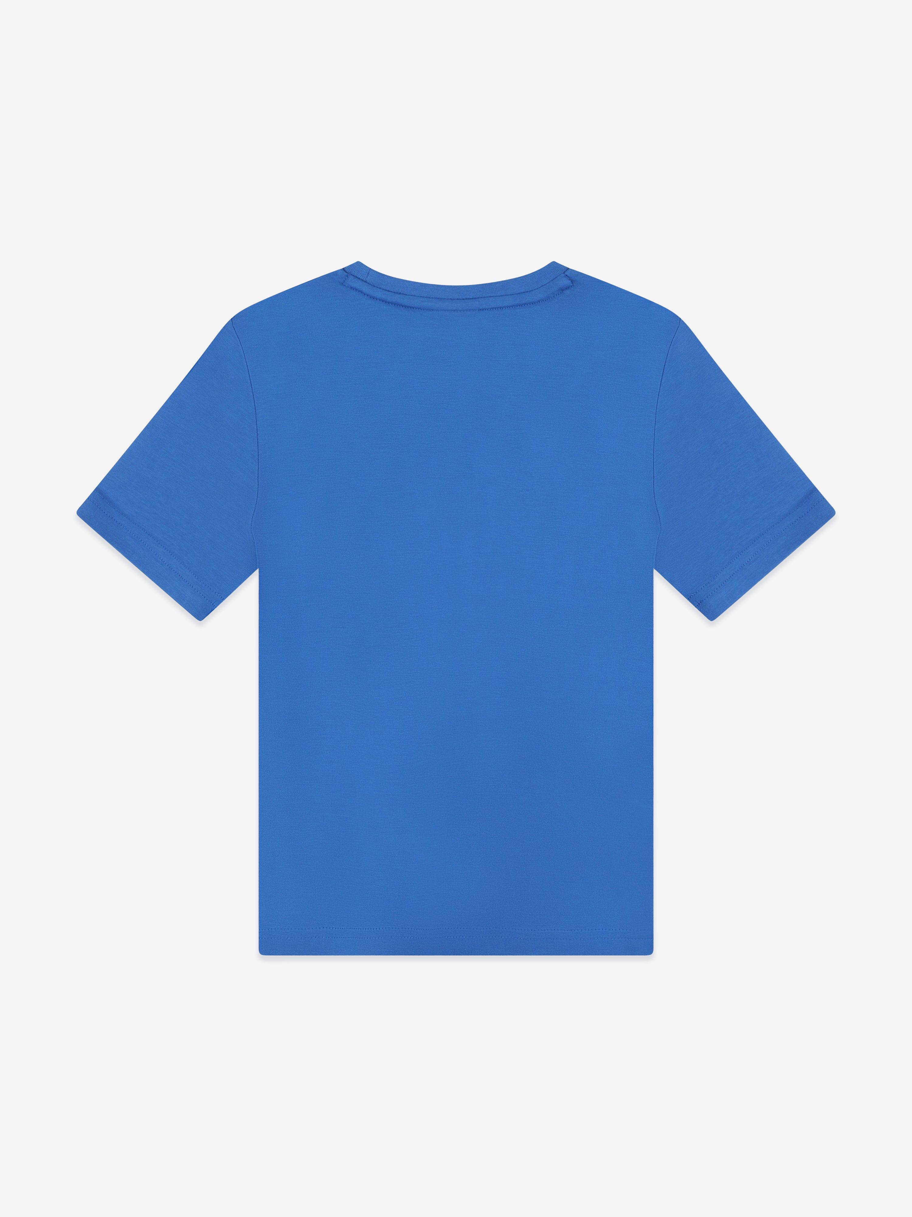 BOSS Boys Logo Print T-Shirt in Blue