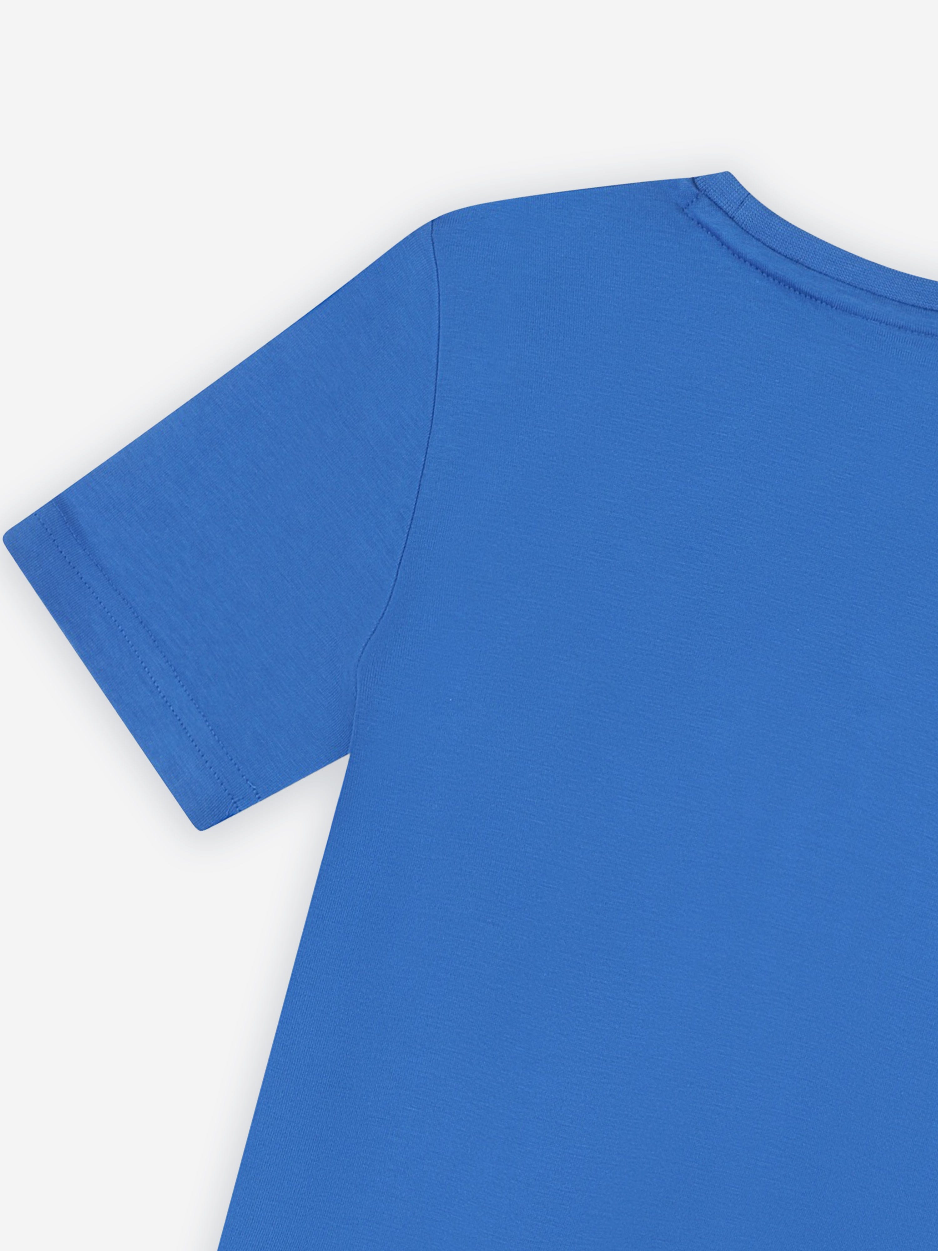 BOSS Boys Logo Print T-Shirt in Blue