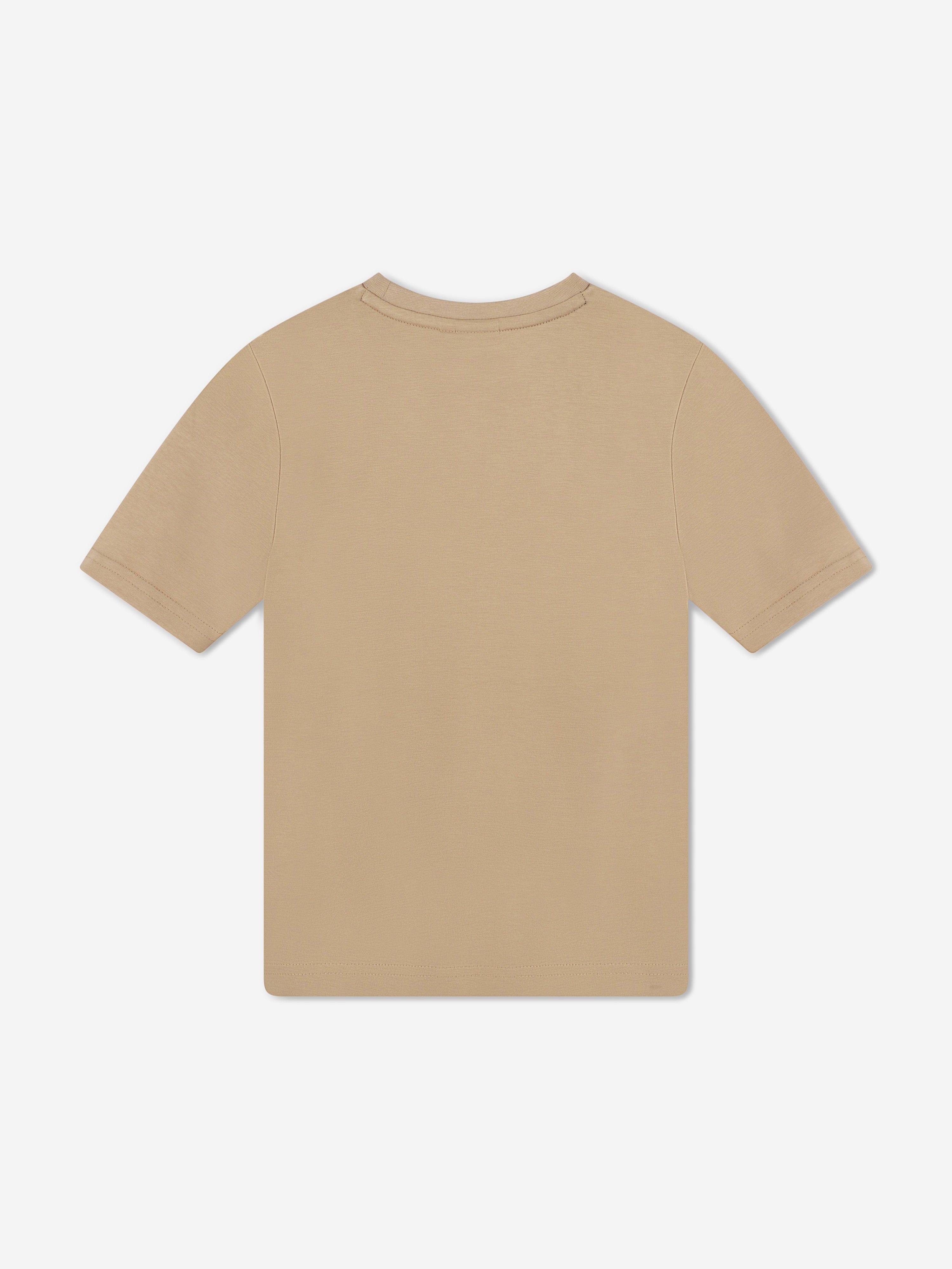 BOSS Boys Embossed Logo T-Shirt in Beige