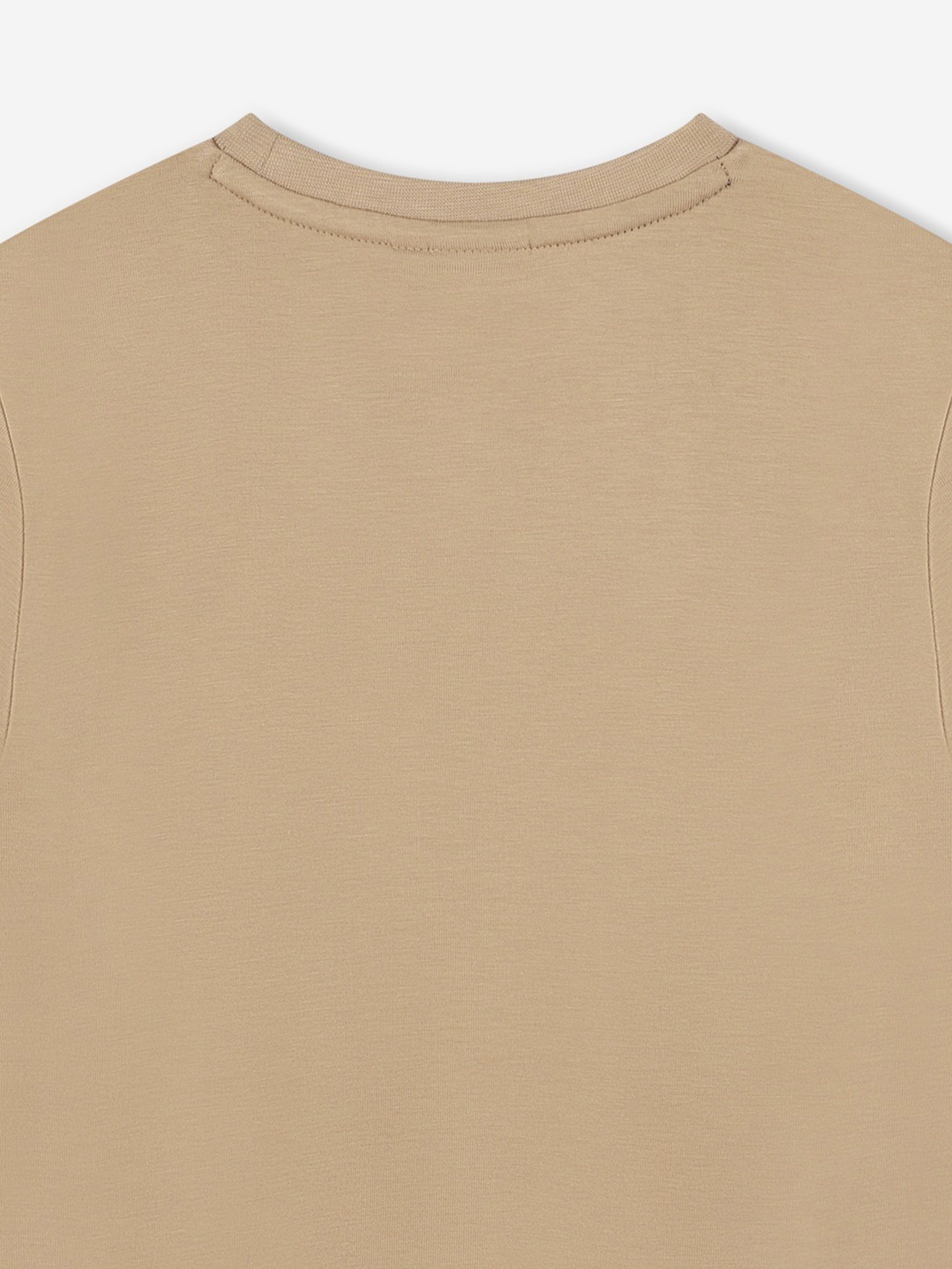 BOSS Boys Embossed Logo T-Shirt in Beige