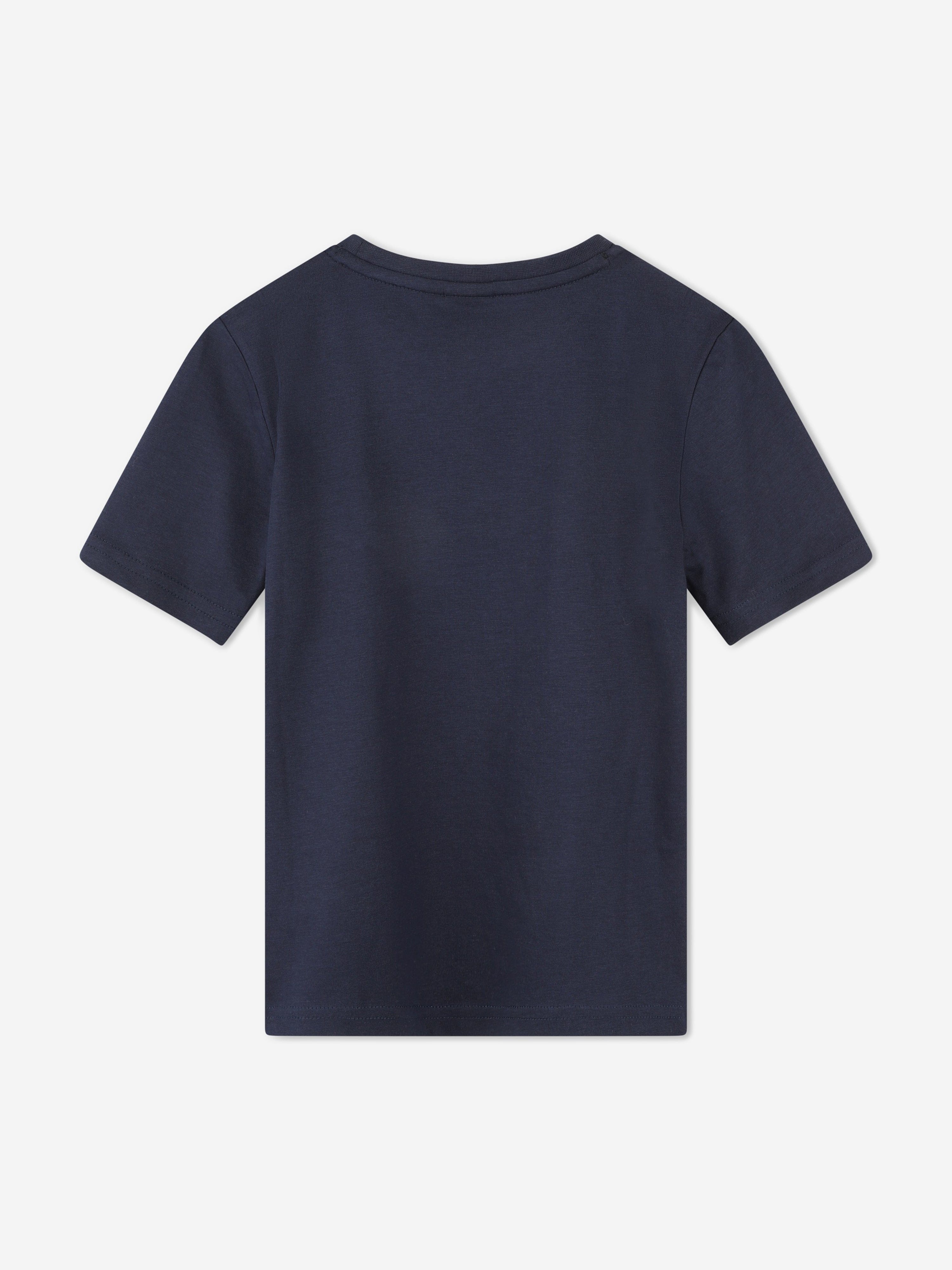 BOSS Boys Embossed Logo T-Shirt in Navy