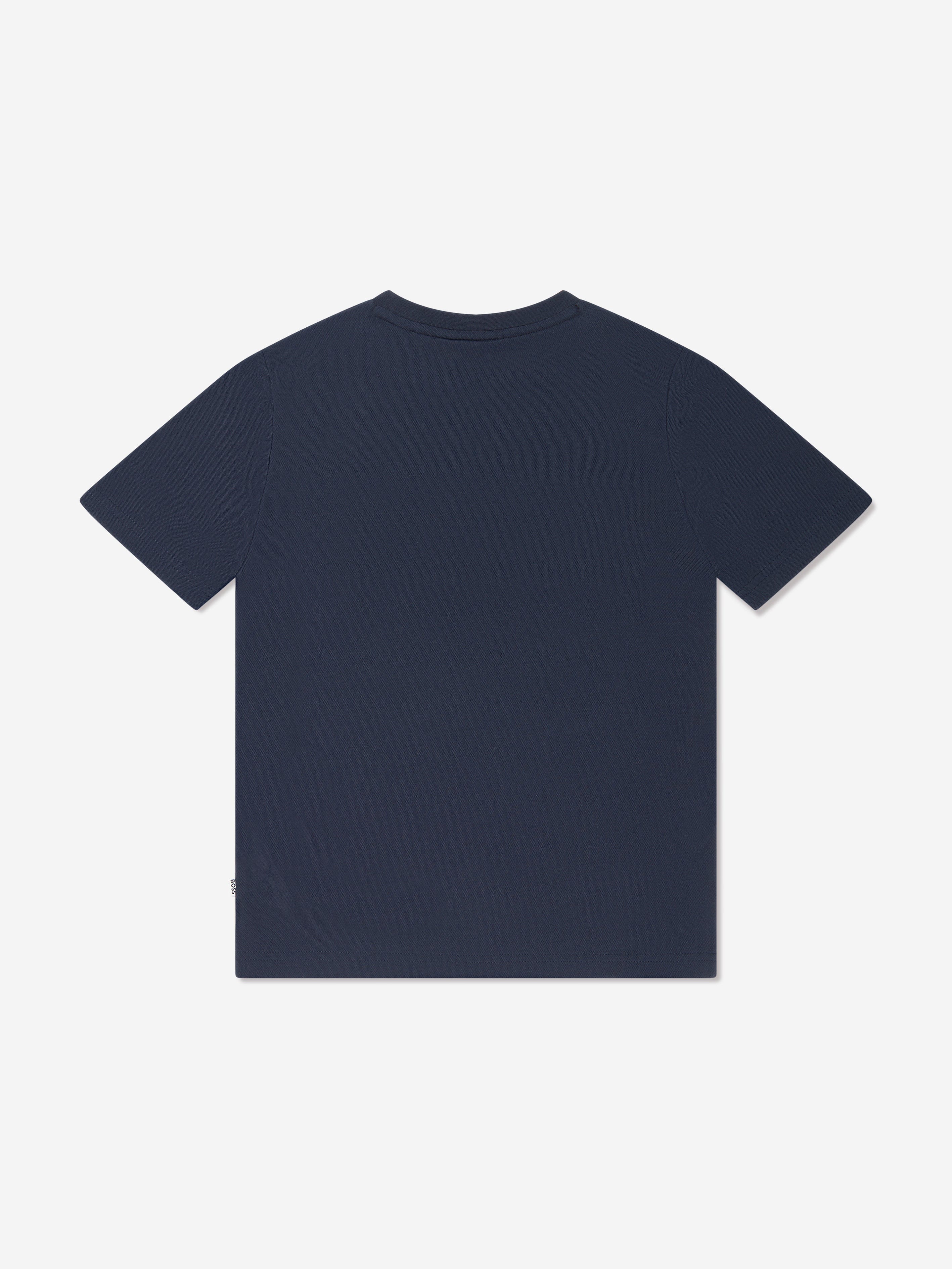 BOSS Boys Embroidered Logo T-Shirt in Navy