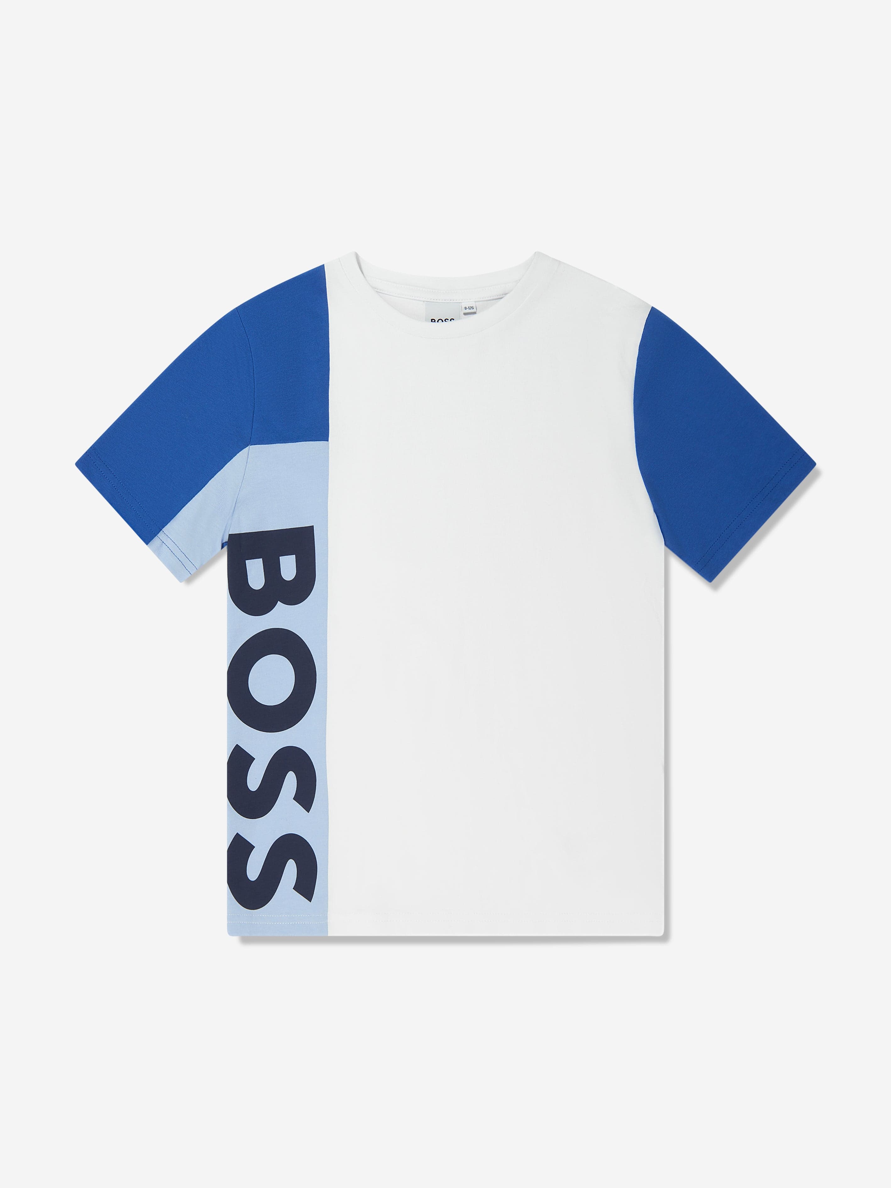 BOSS Boys Logo Print T-Shirt in White