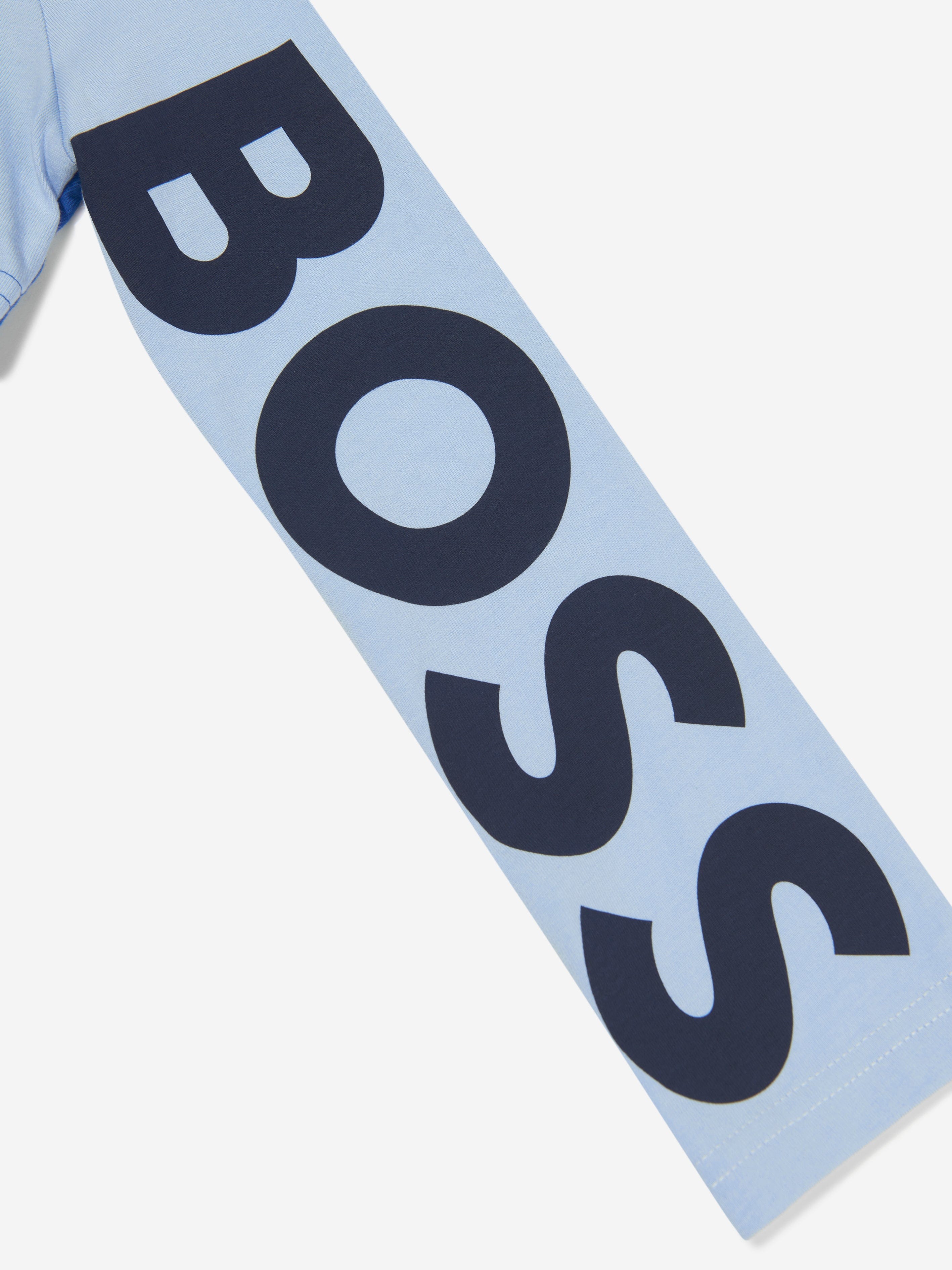 BOSS Boys Logo Print T-Shirt in White