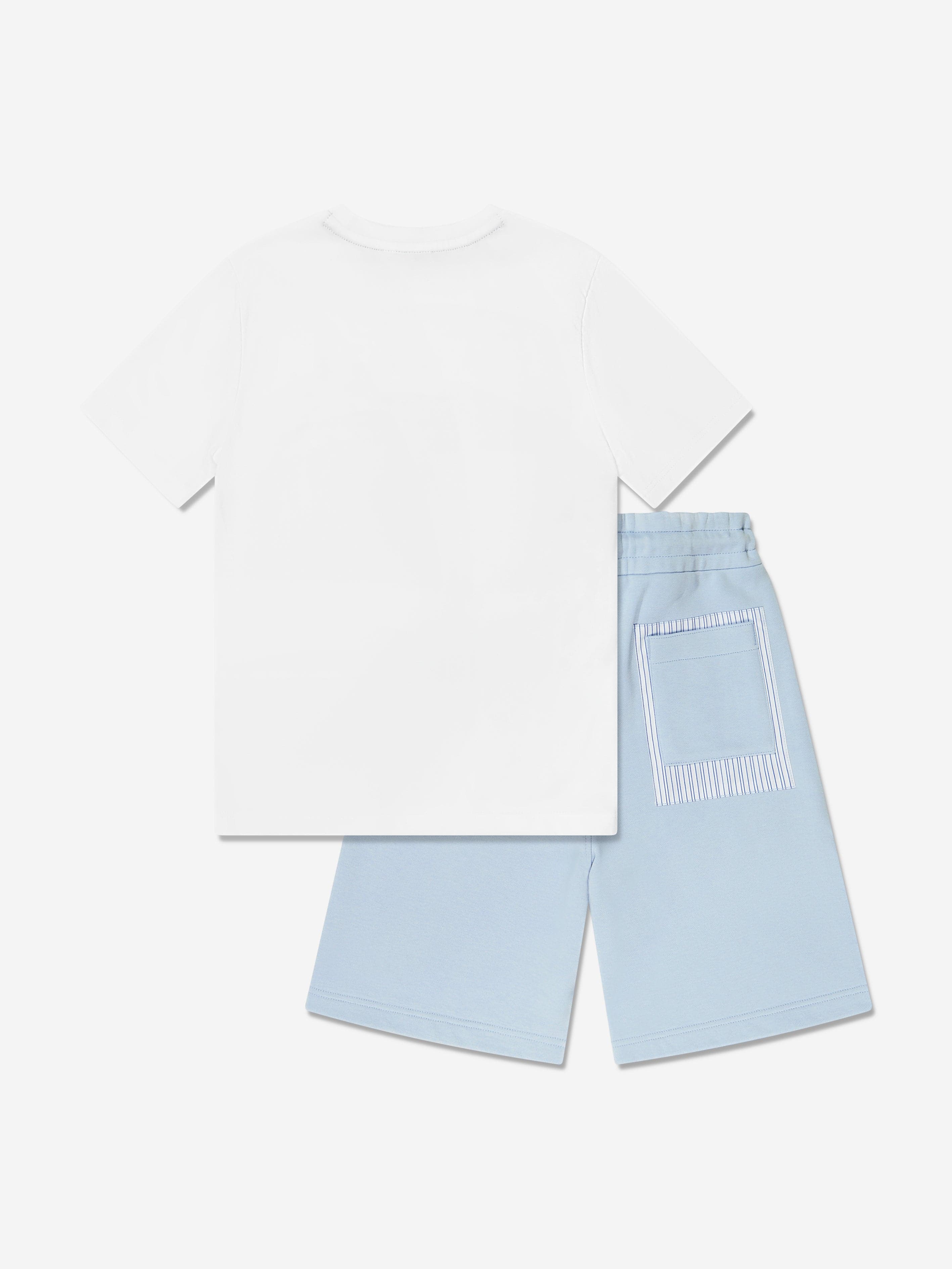 BOSS Boys T-Shirt And Shorts Set in White