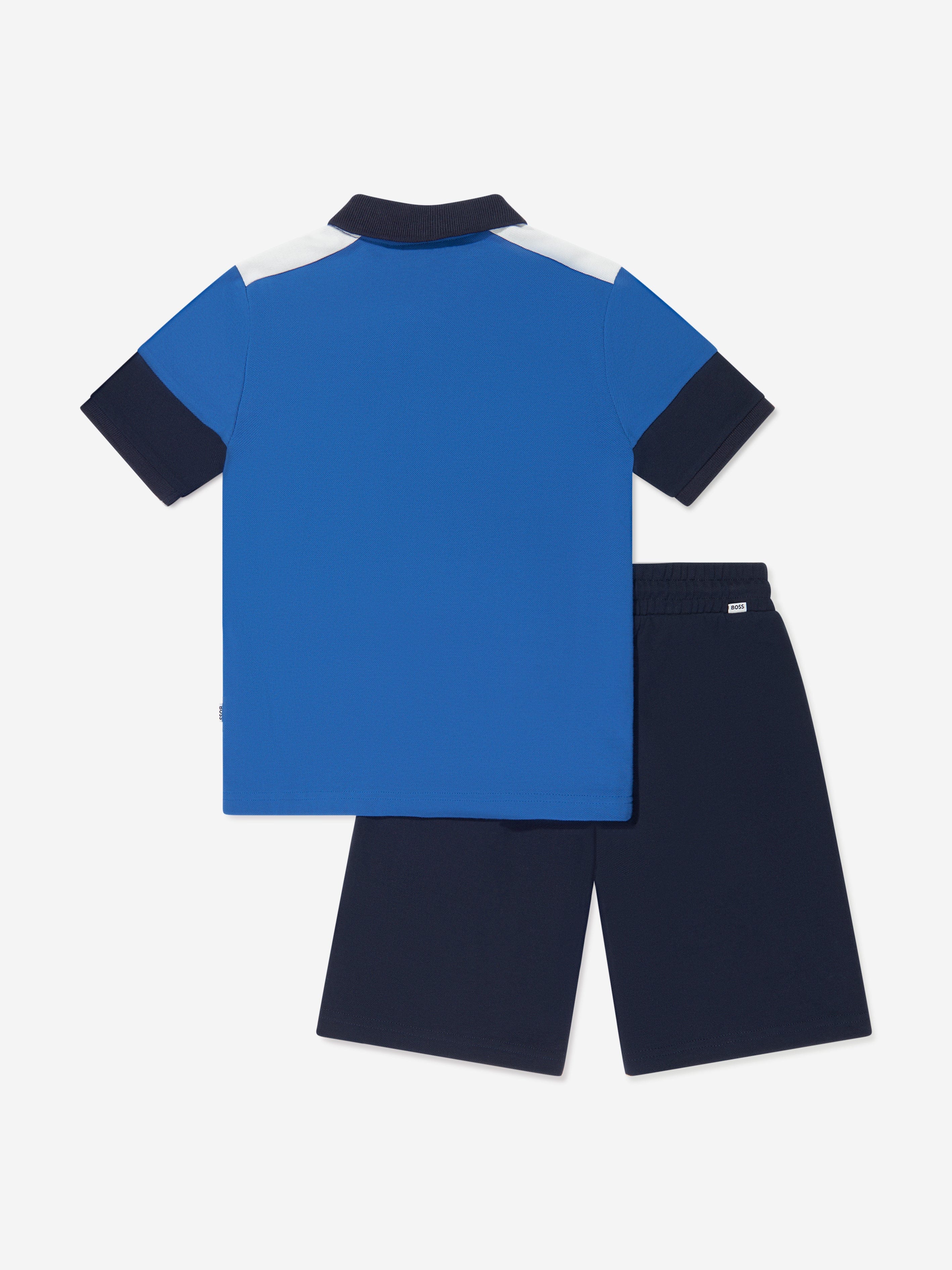 BOSS Boys Polo Shirt And Shorts Set in Blue