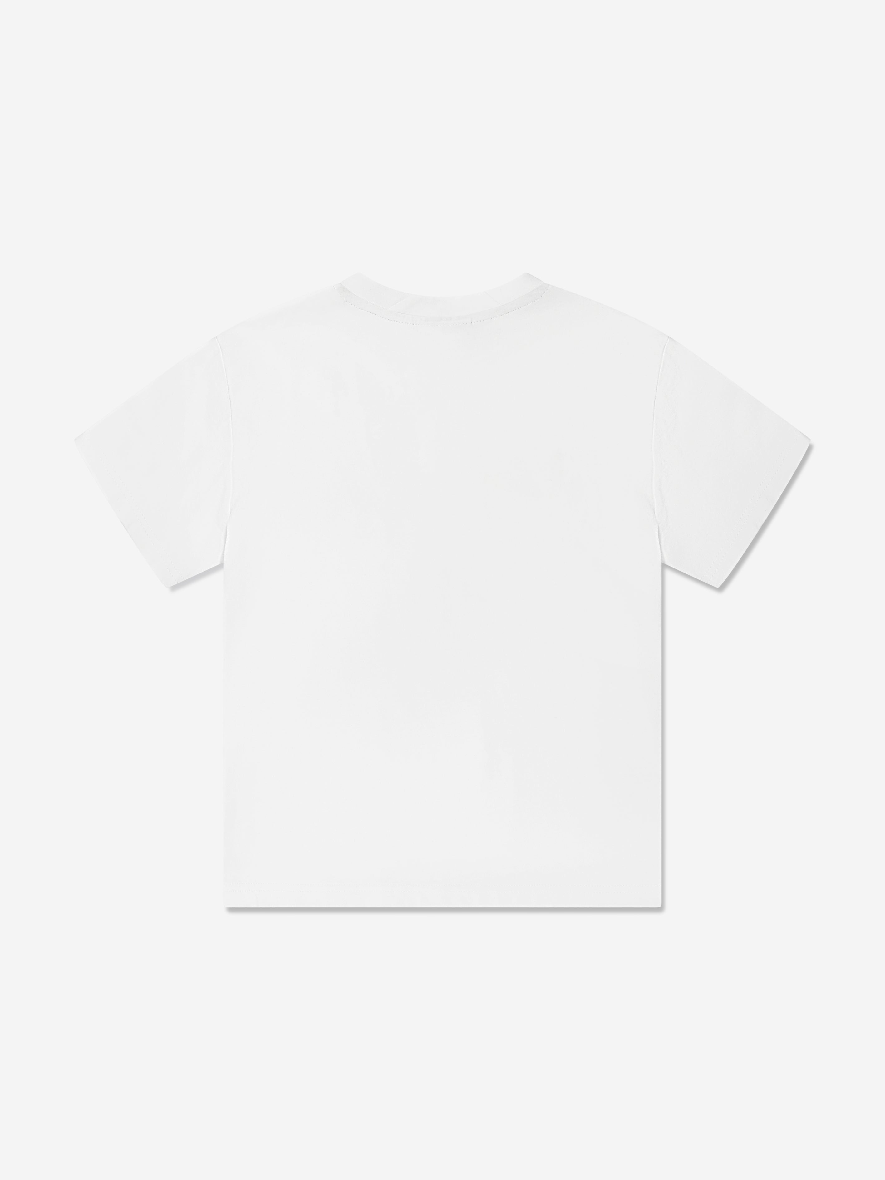 BOSS Boys Logo Print T-Shirt in White