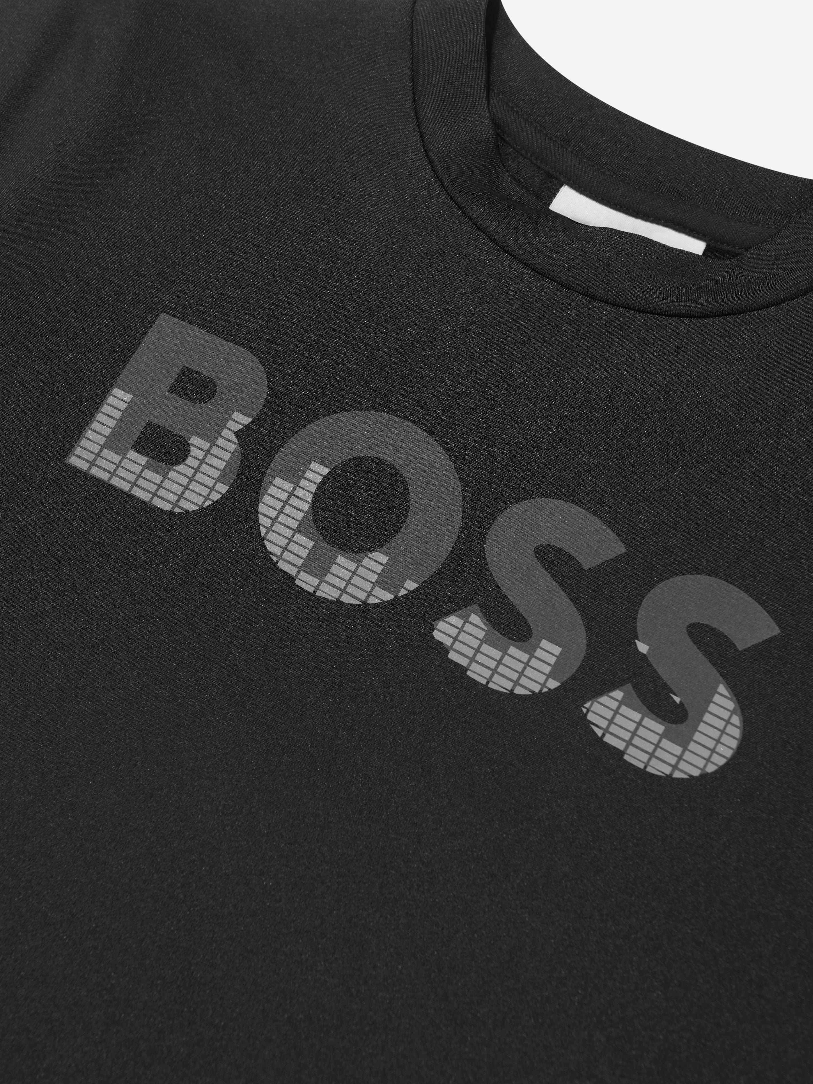 BOSS Boys Logo Print T-Shirt in Black