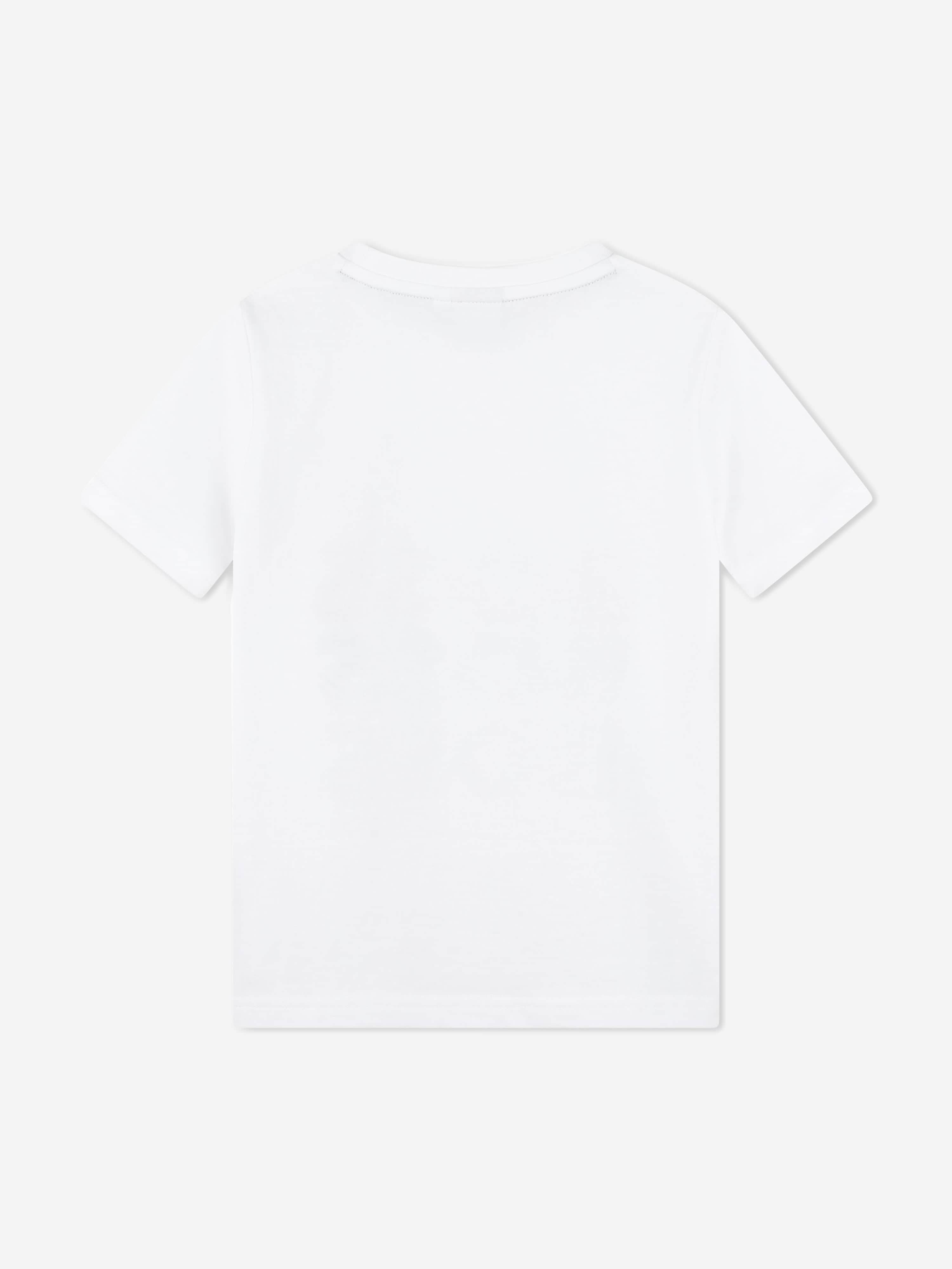 BOSS Boys Multi Logo Print T-Shirt in White