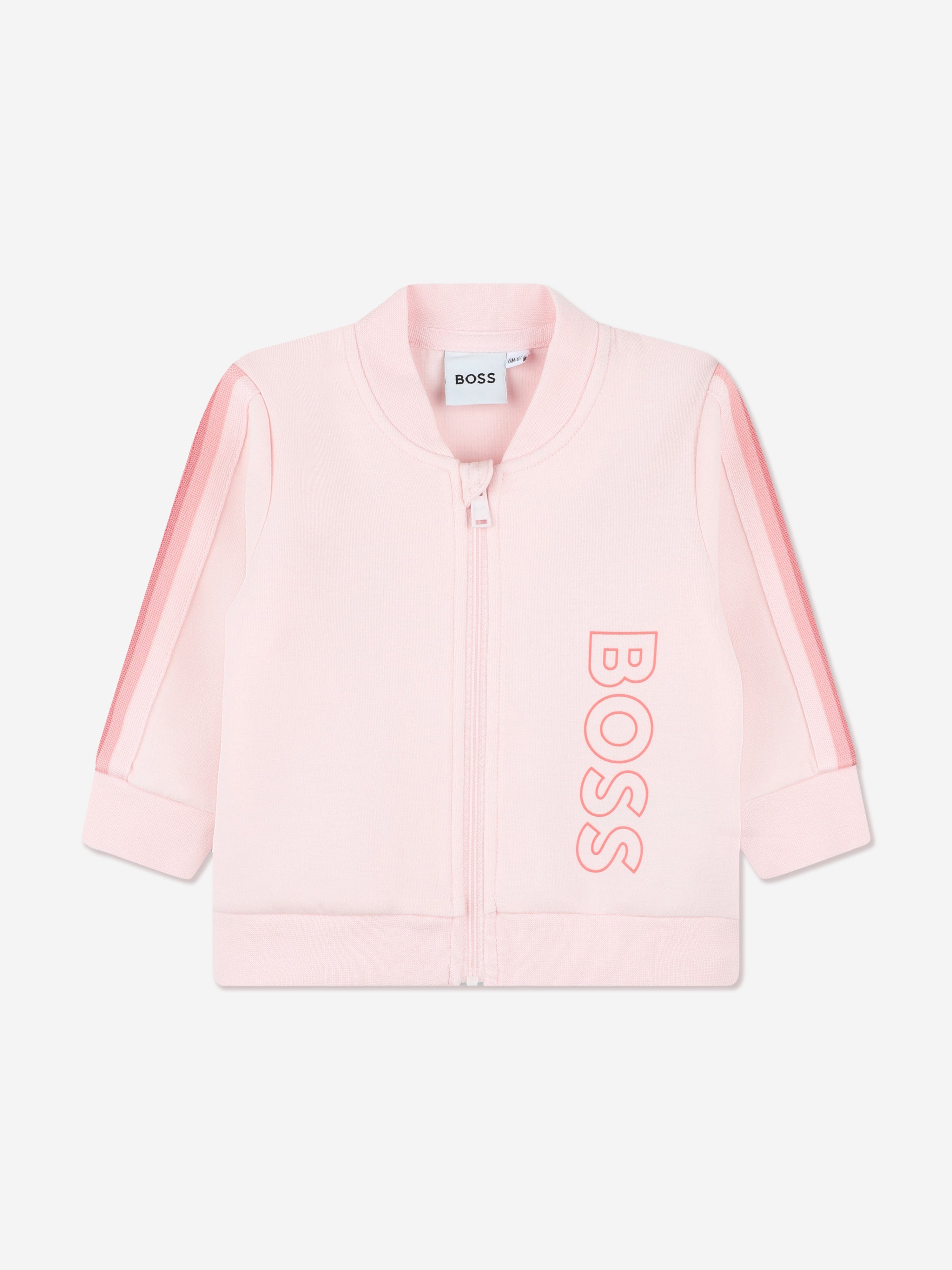 BOSS Baby Girls 3 Piece Tracksuit Gift Set in Pink