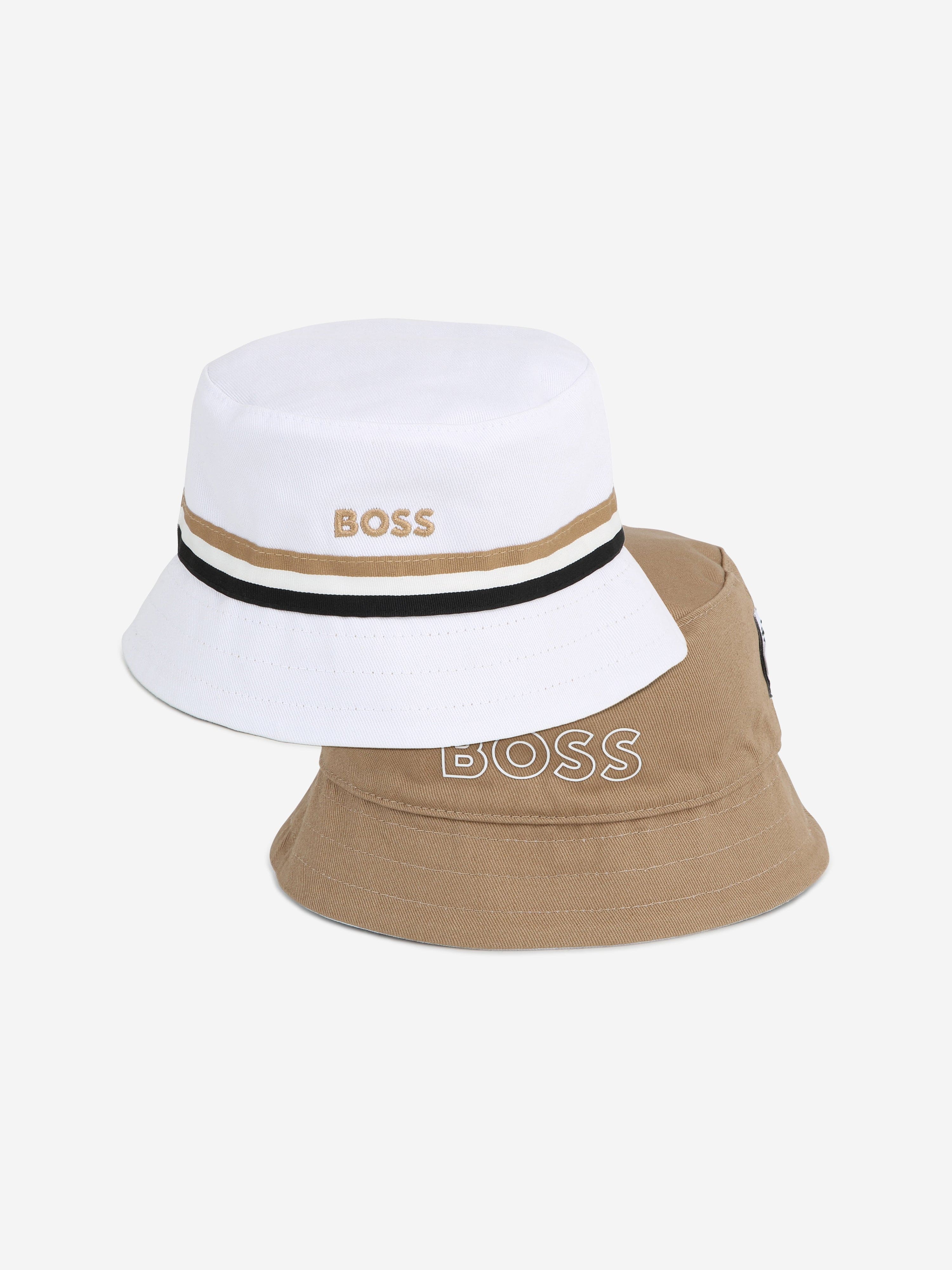 BOSS Baby Boys Reversible Bucket Hat in White