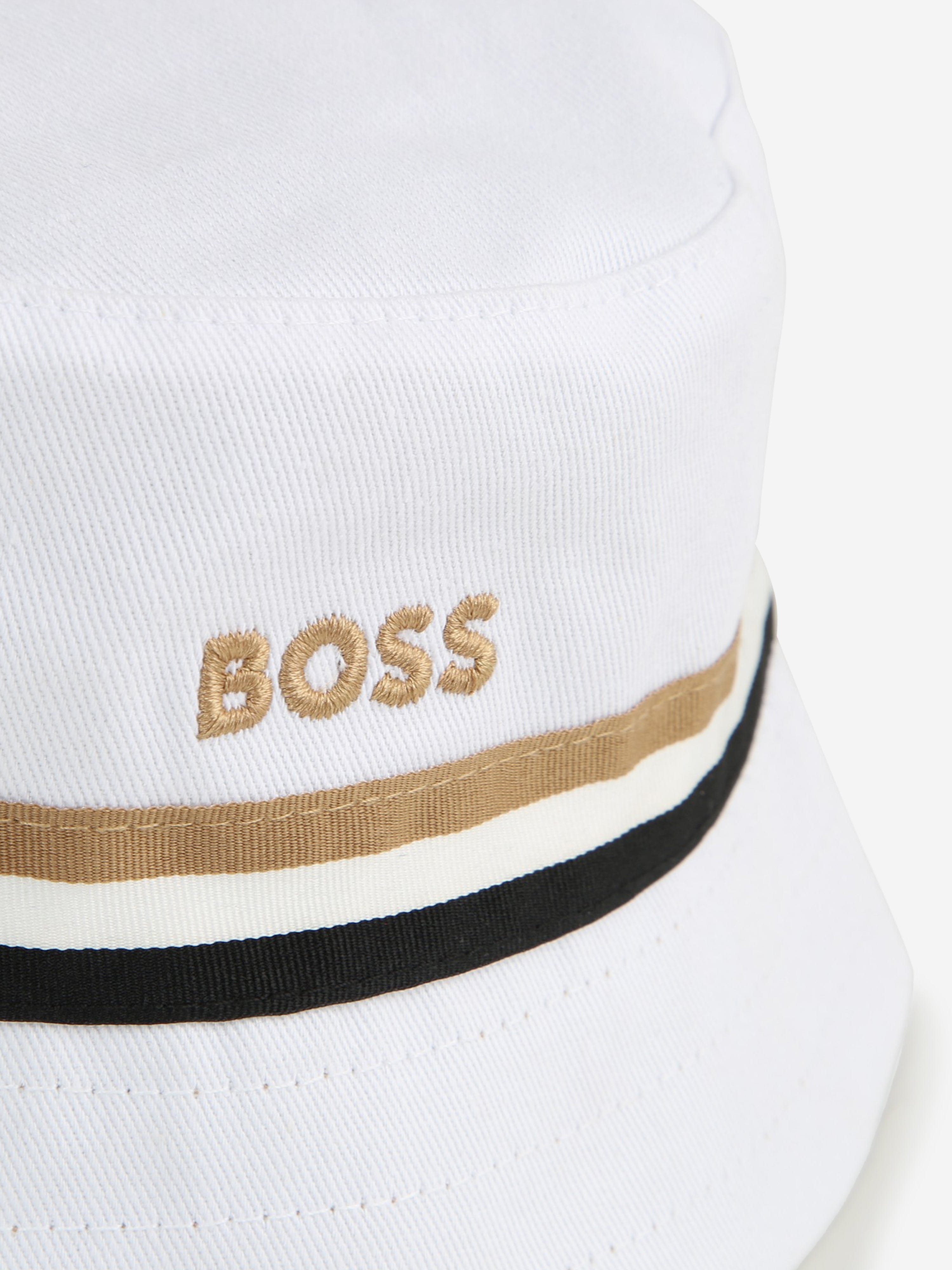 BOSS Baby Boys Reversible Bucket Hat in White