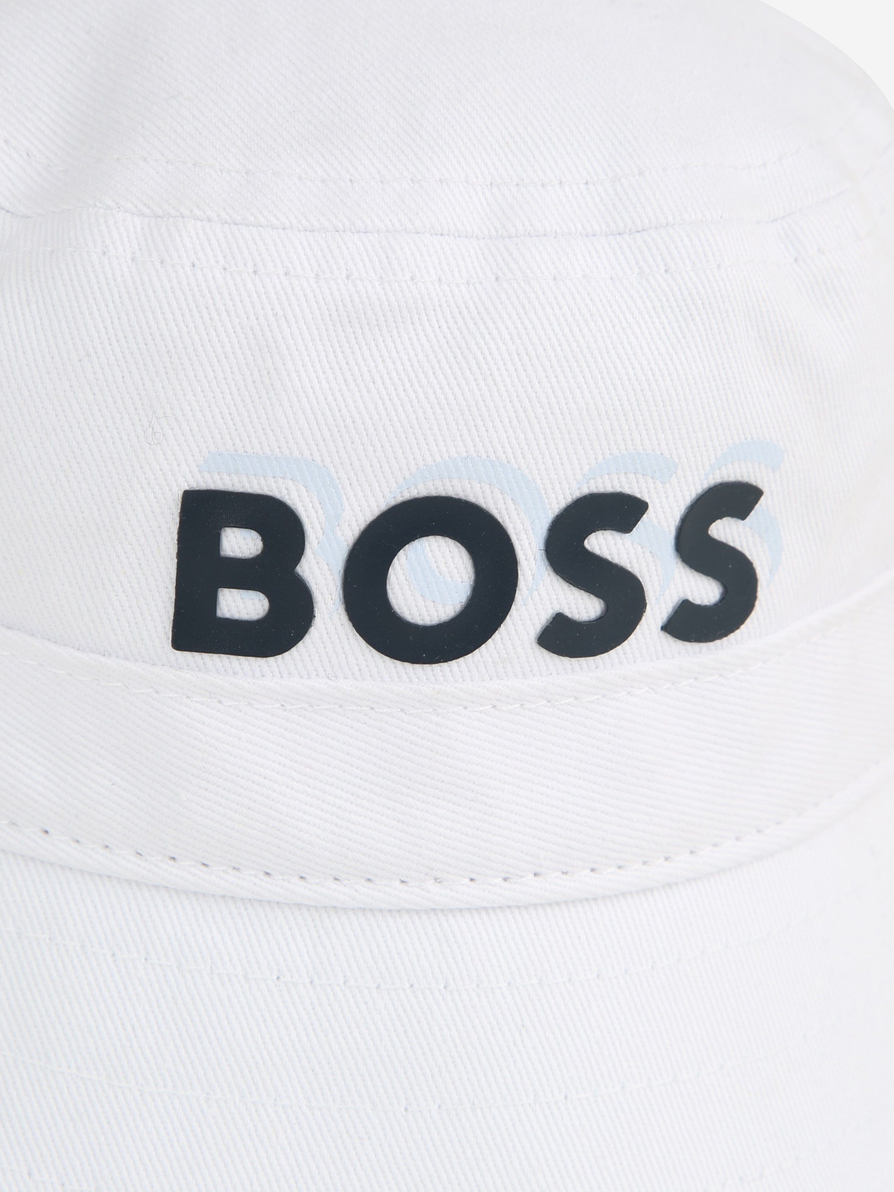 BOSS Baby Boys Logo Bucket Hat in White