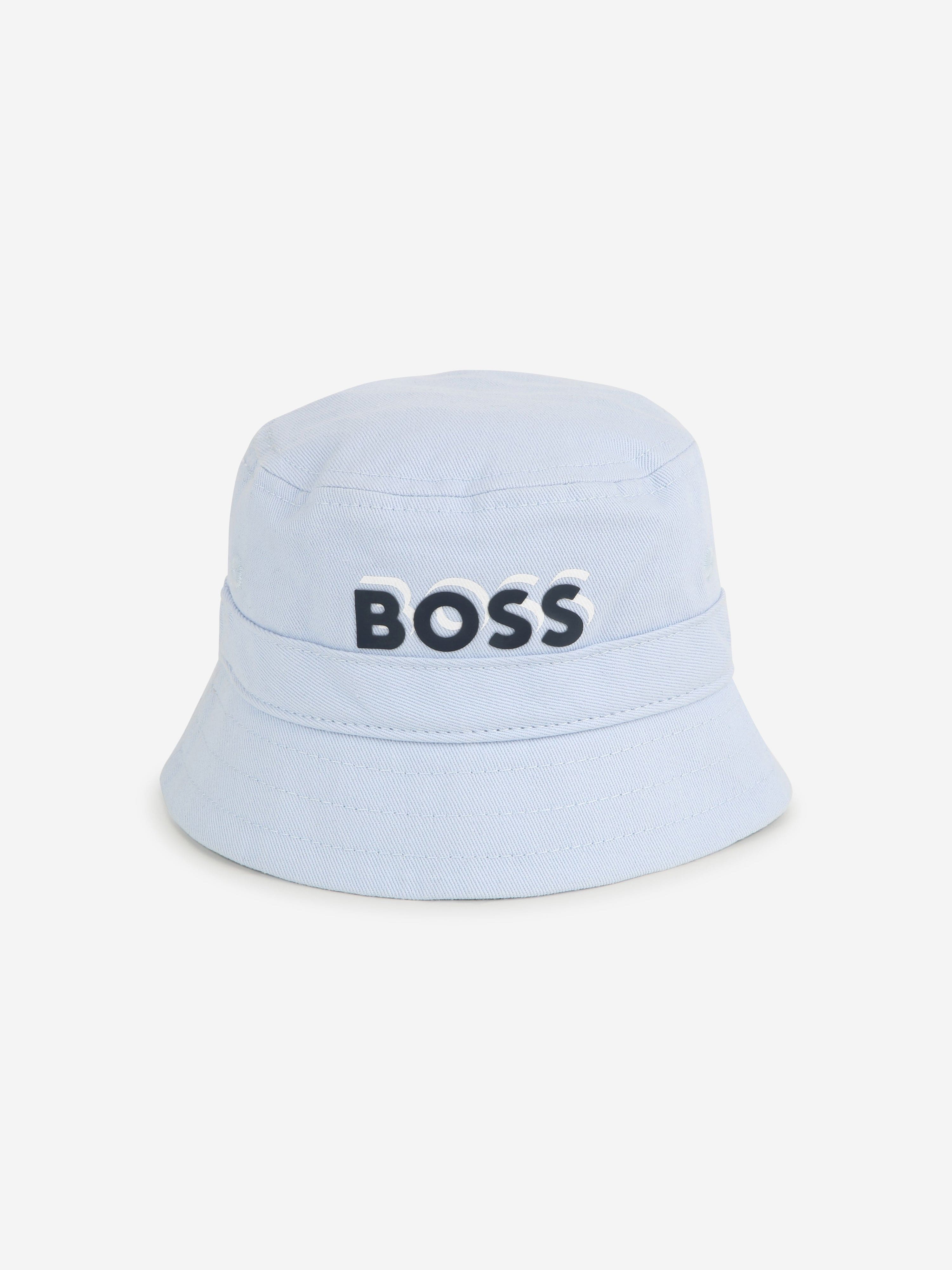 BOSS Baby Boys Logo Bucket Hat in Blue