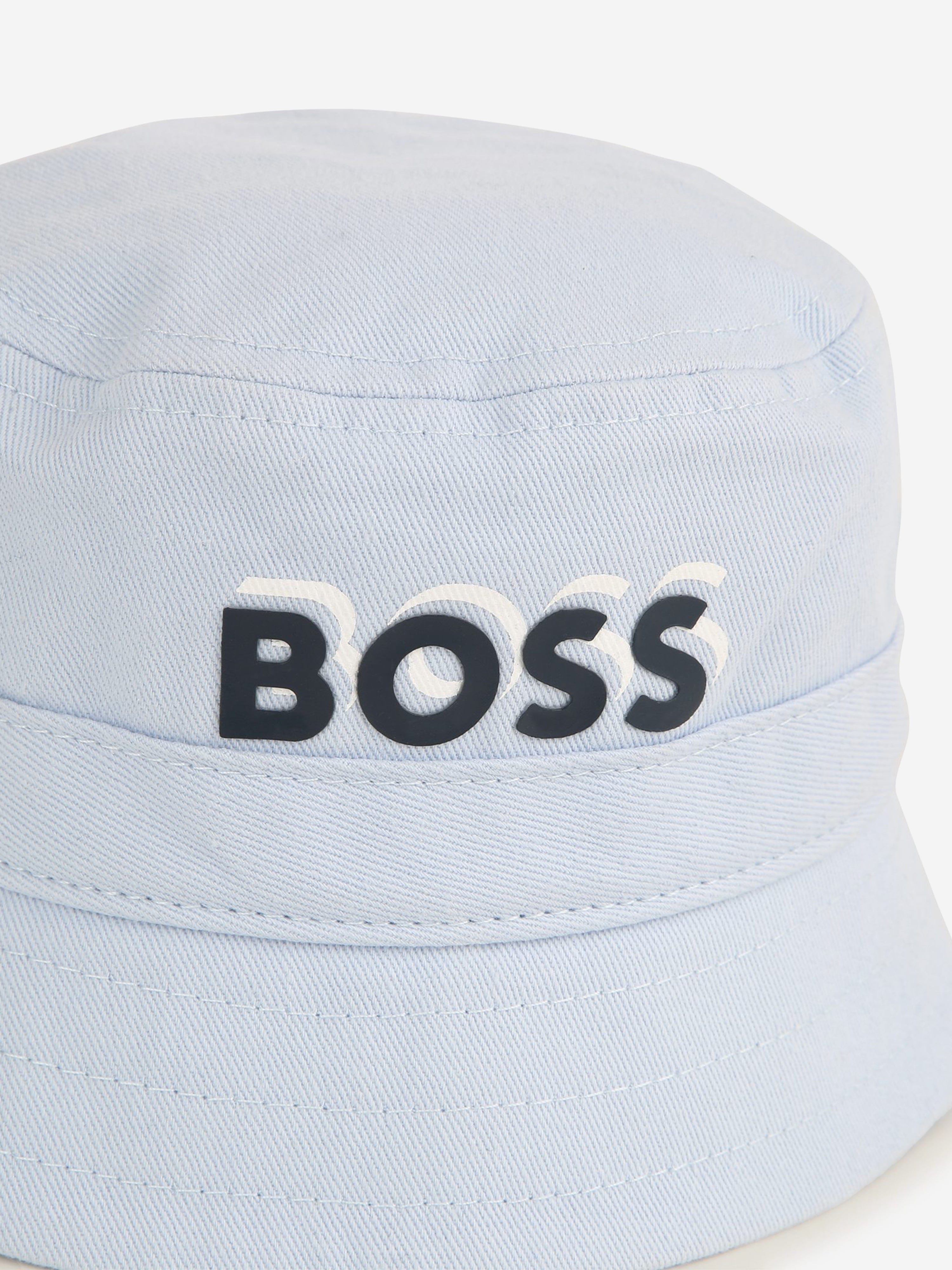 BOSS Baby Boys Logo Bucket Hat in Blue