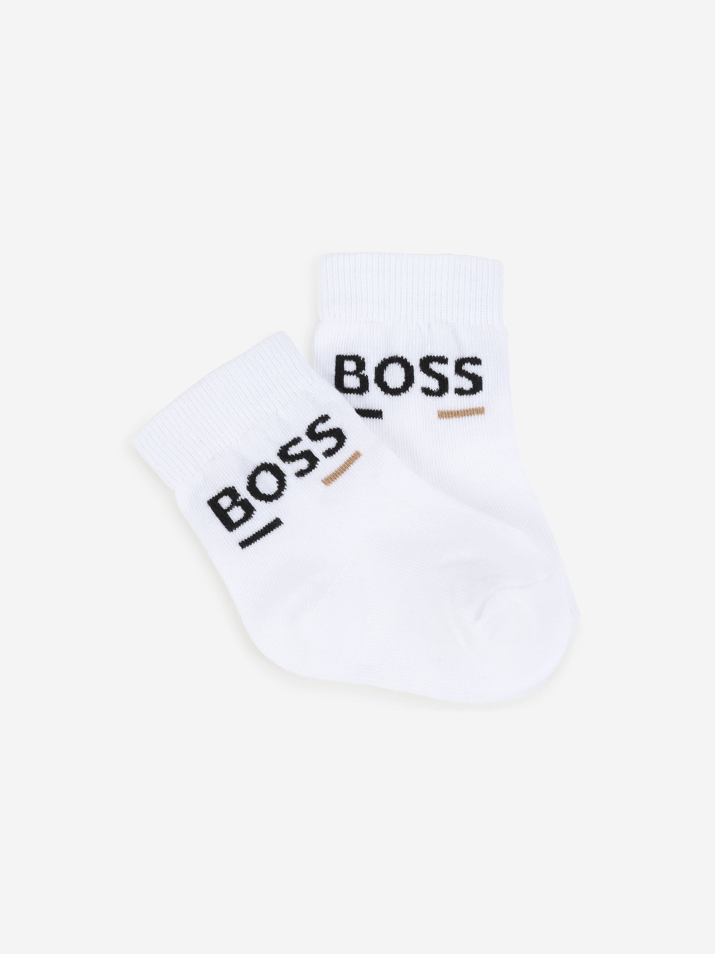 BOSS Baby Boys Set of Socks (3 Pairs) in White