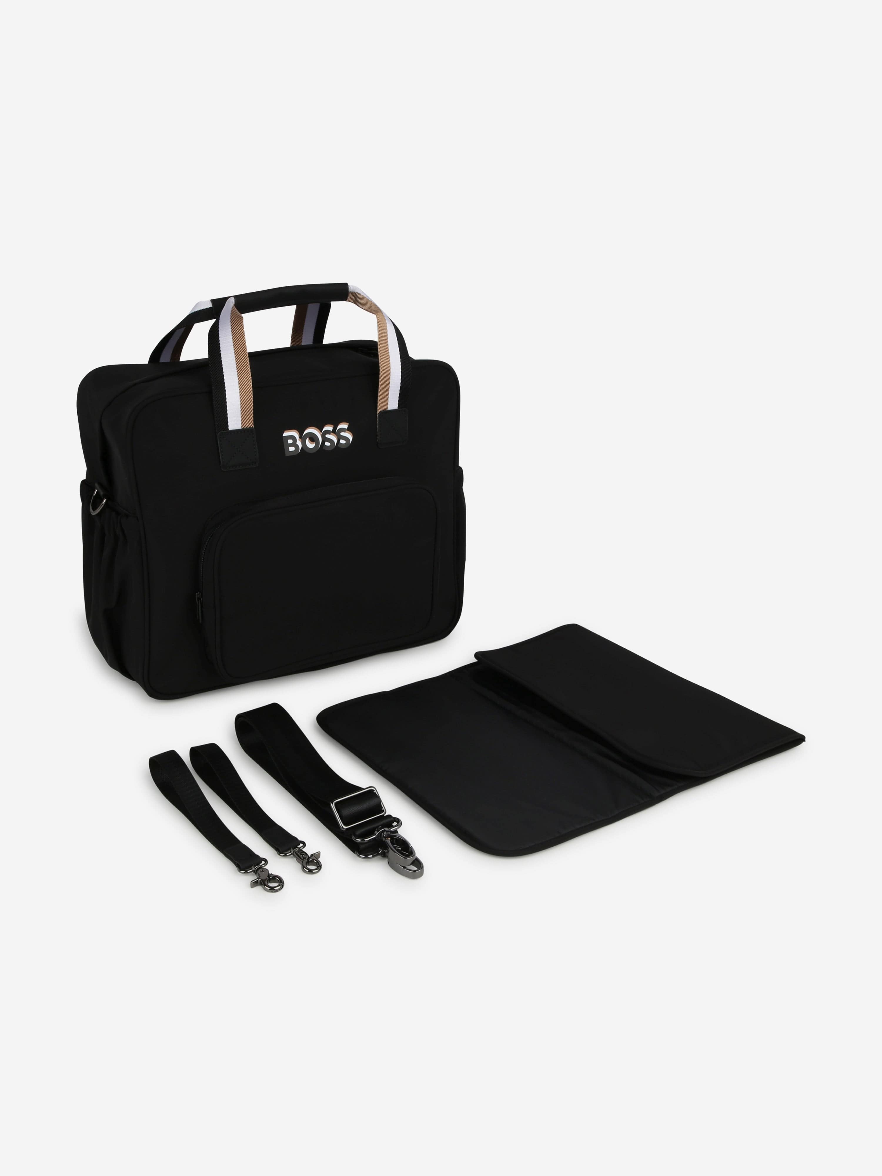 BOSS Baby Logo Changing Bag in Black (37cm)