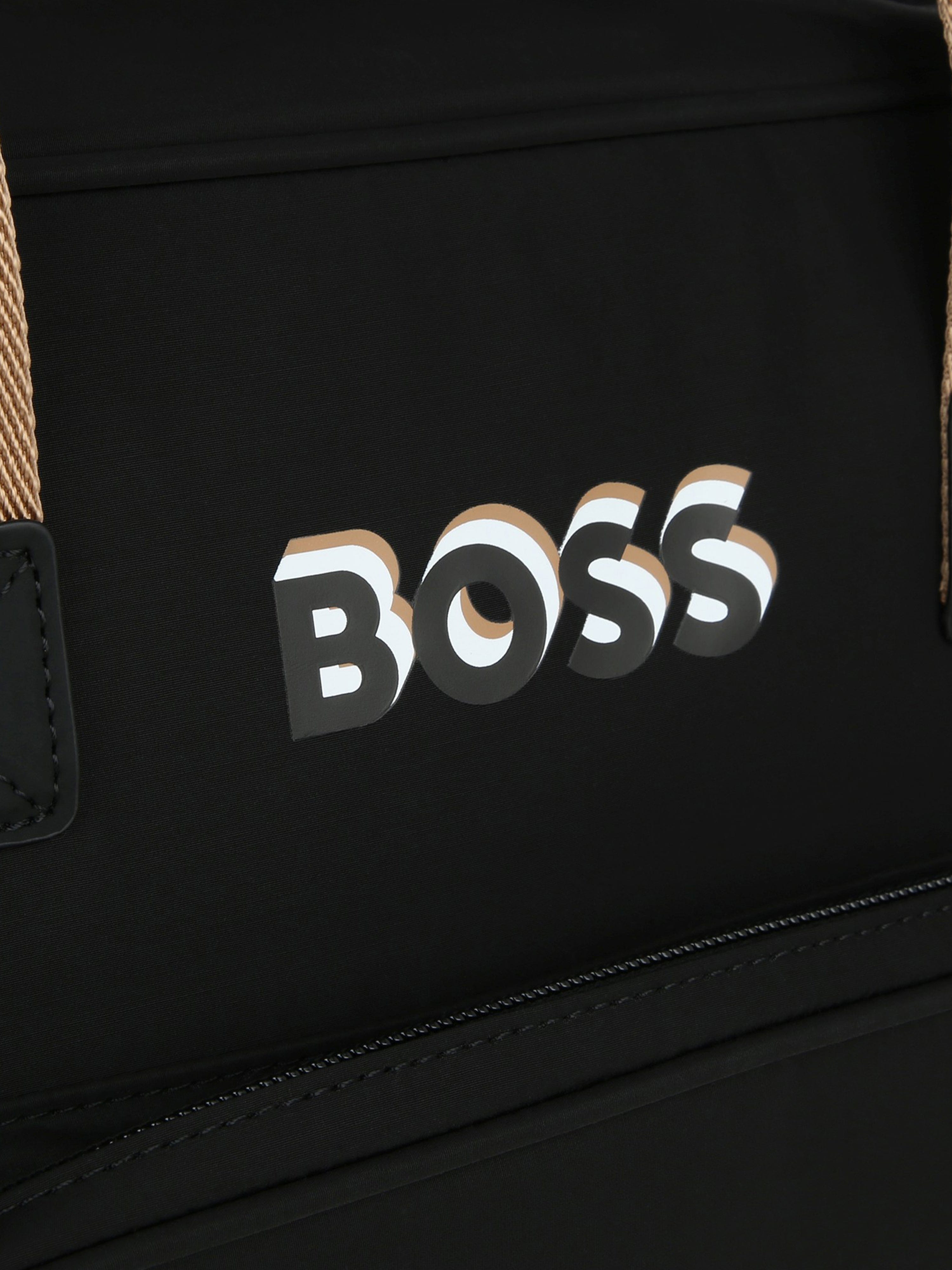 BOSS Baby Logo Changing Bag in Black (37cm)