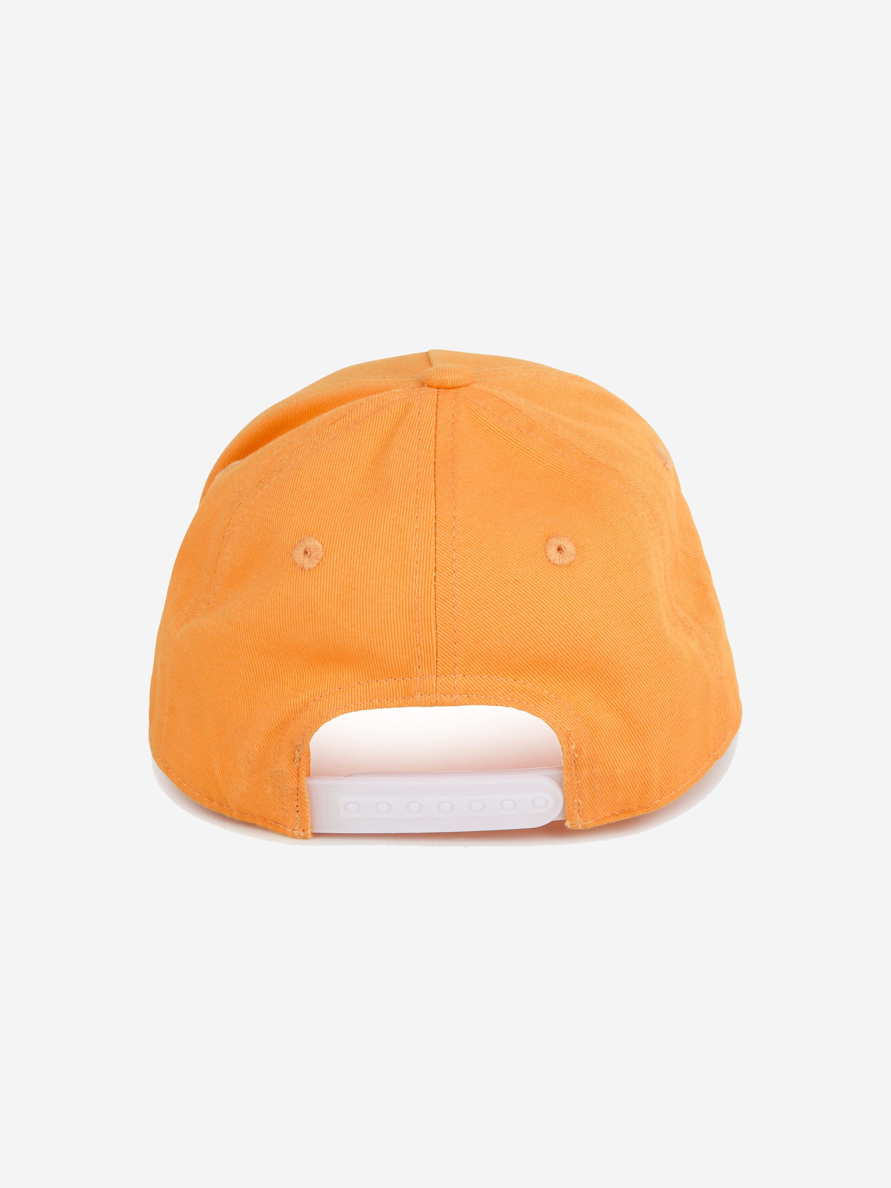 BOSS Boys Logo Print Cap in Orange