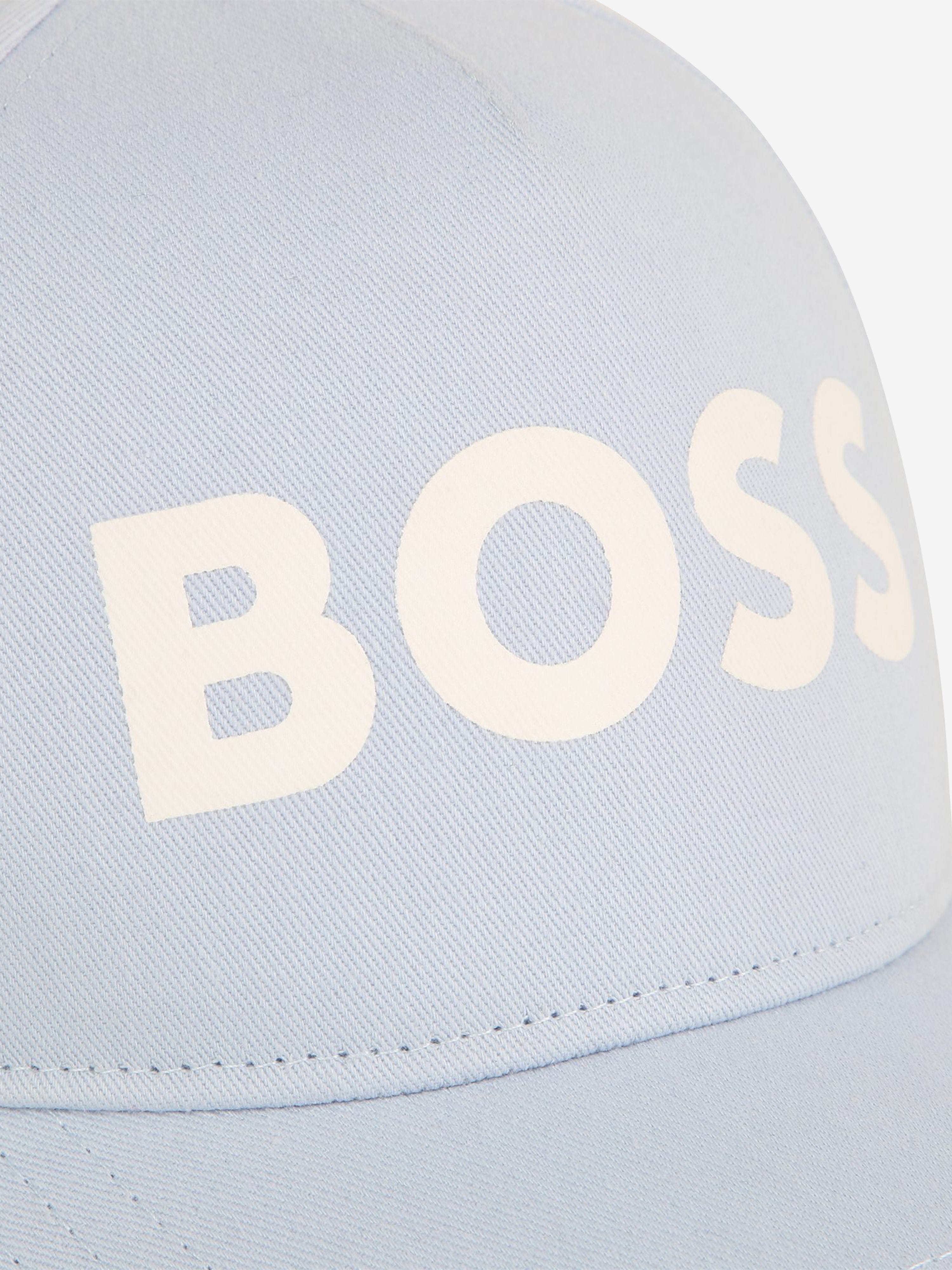 BOSS Boys Logo Print Cap in Blue