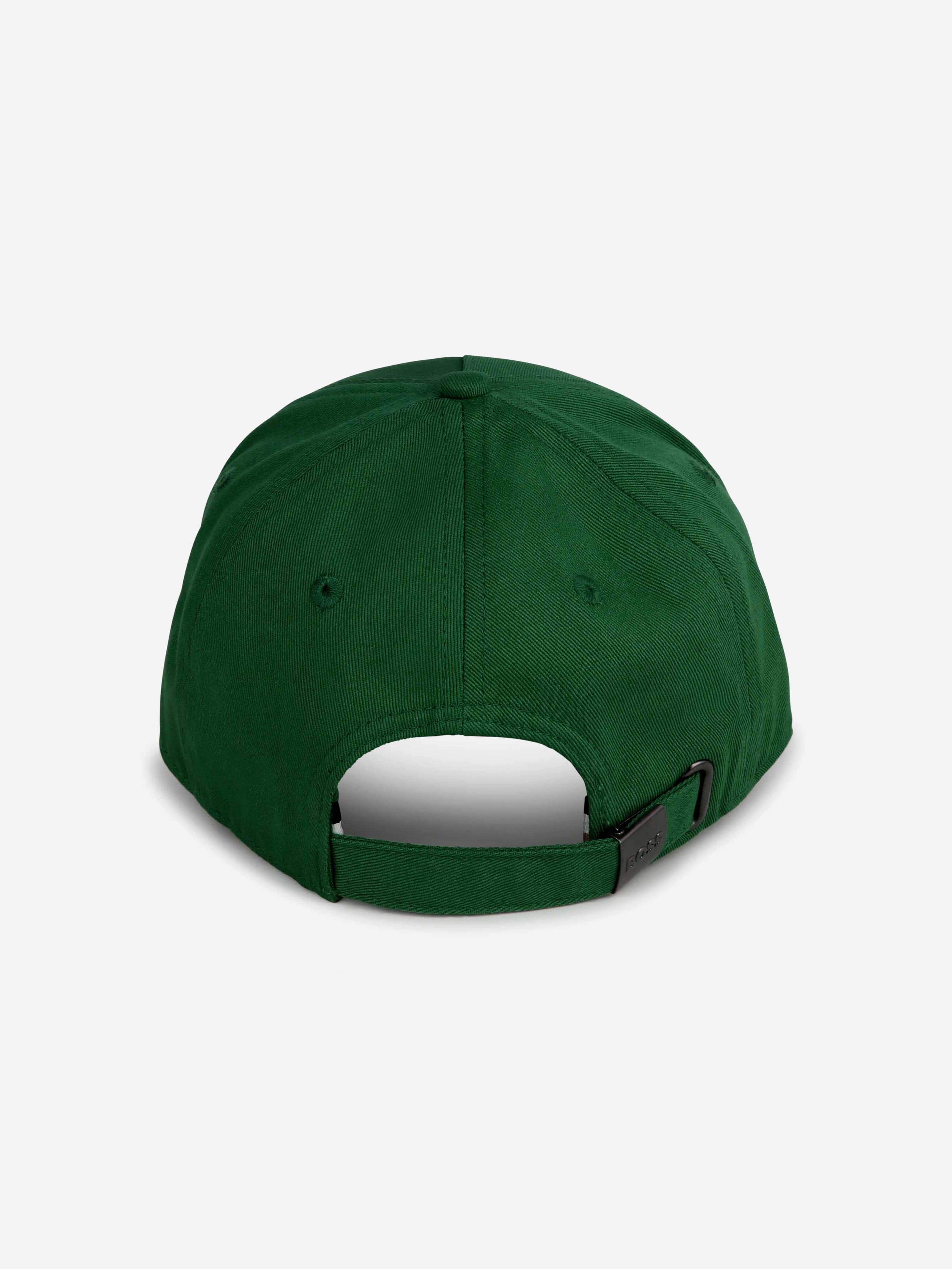 BOSS Boys Logo Print Cap in Green