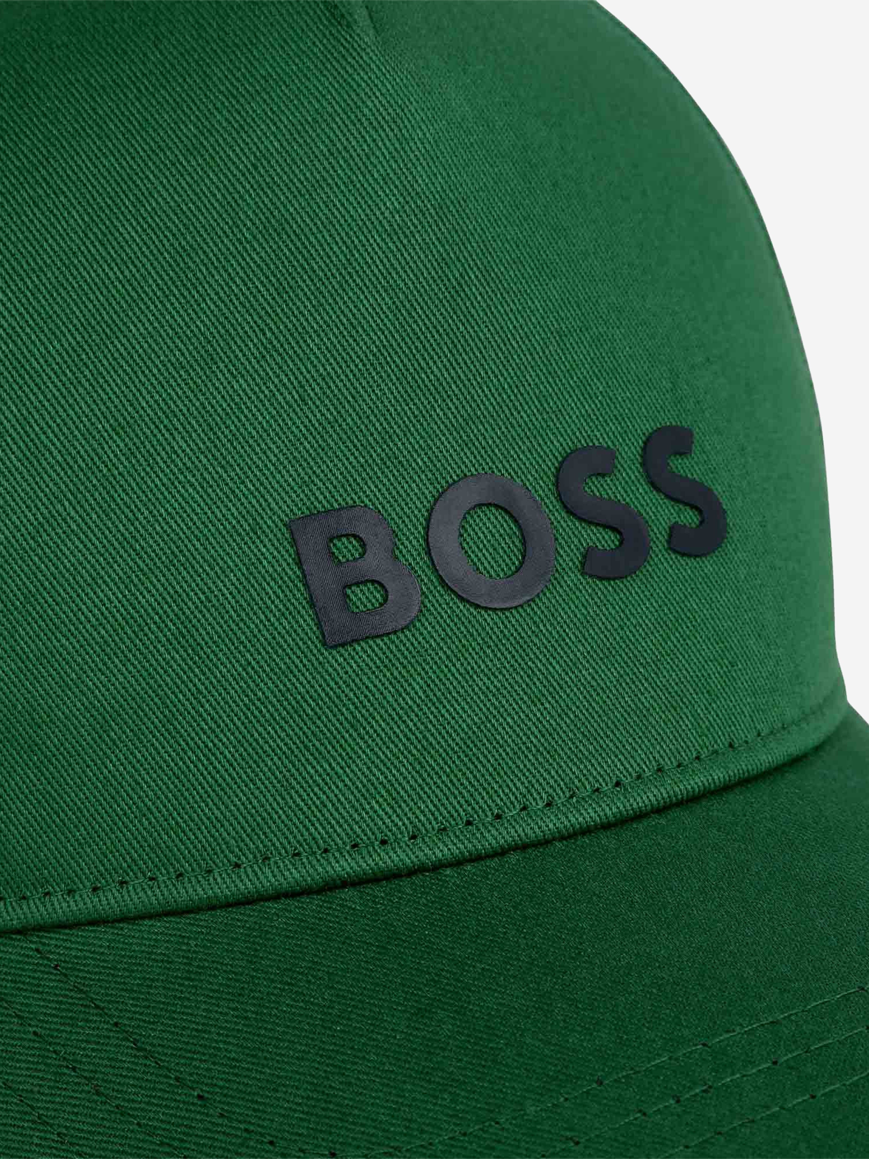 BOSS Boys Logo Print Cap in Green