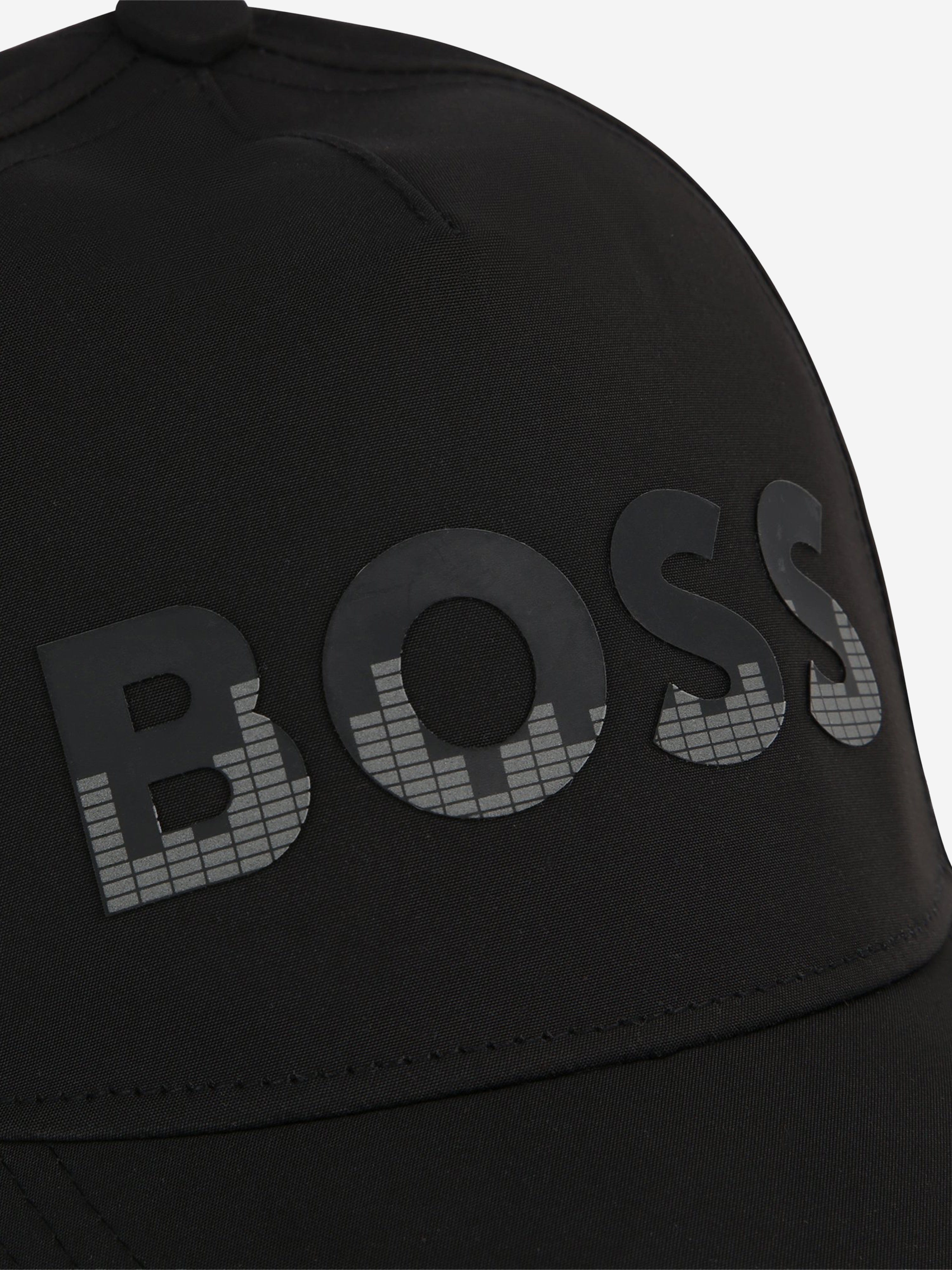 BOSS Boys Reflective Logo Cap in Black