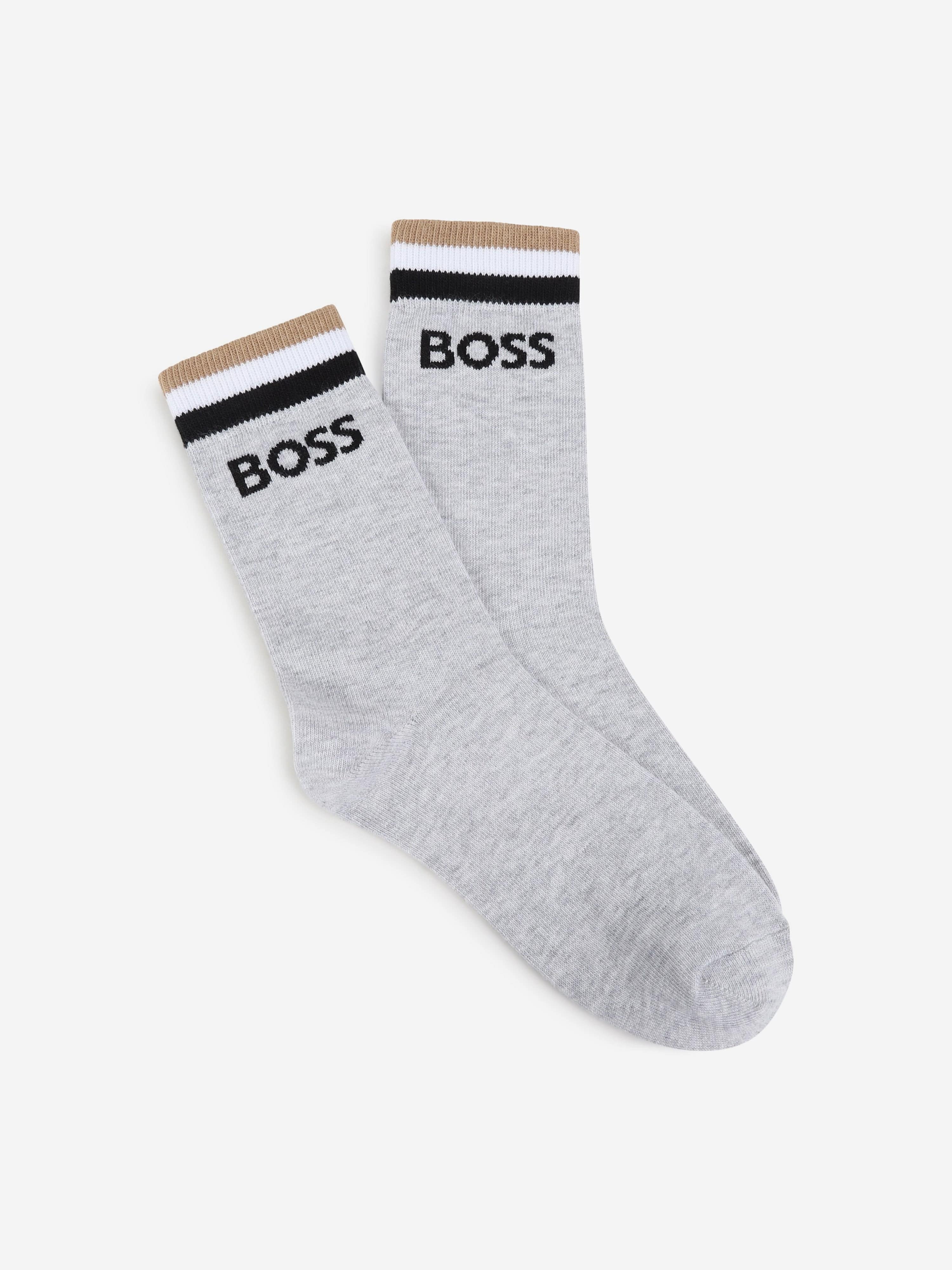 BOSS Boys Set of Socks (2 Pairs) in White