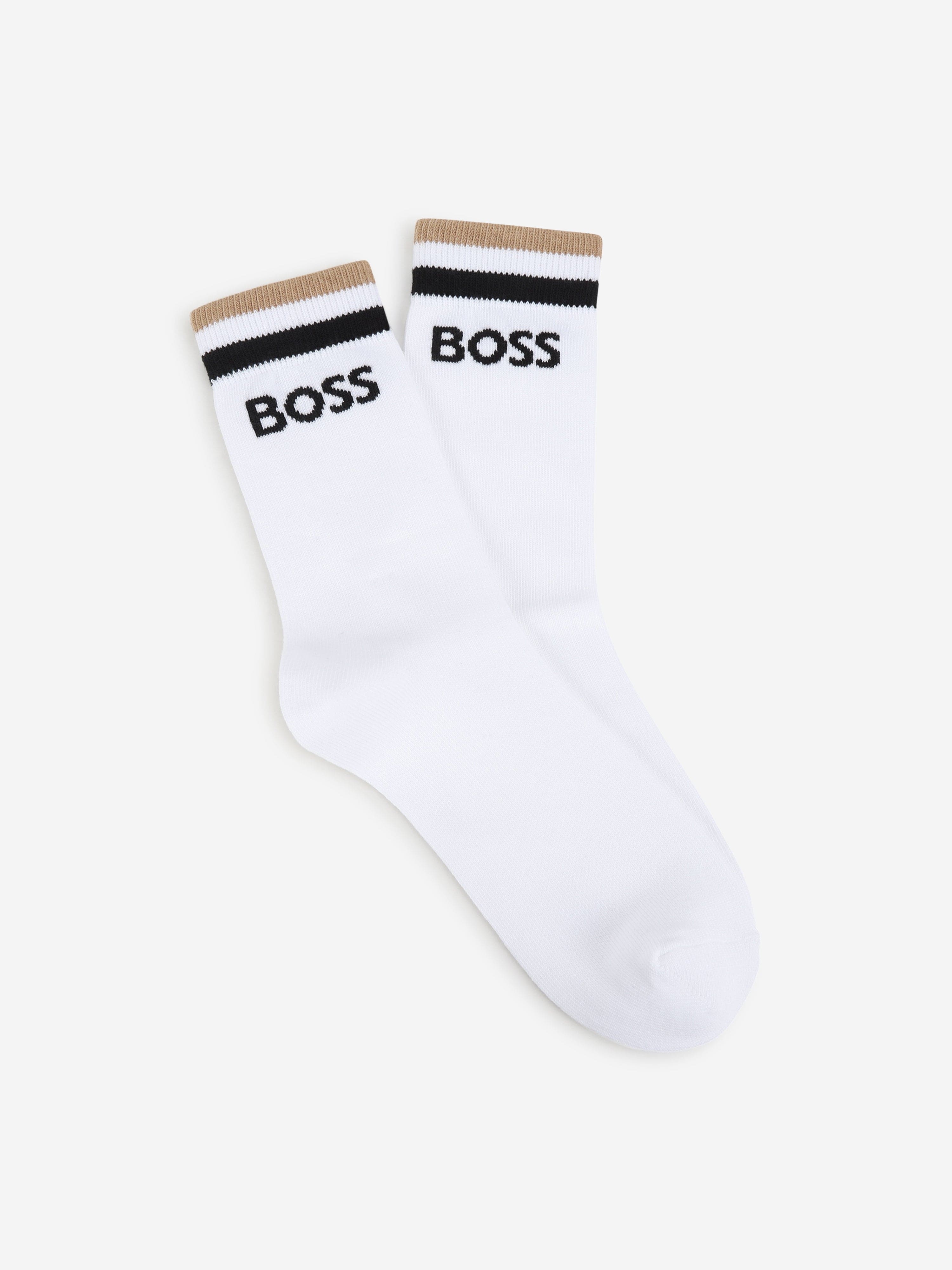 BOSS Boys Set of Socks (2 Pairs) in White