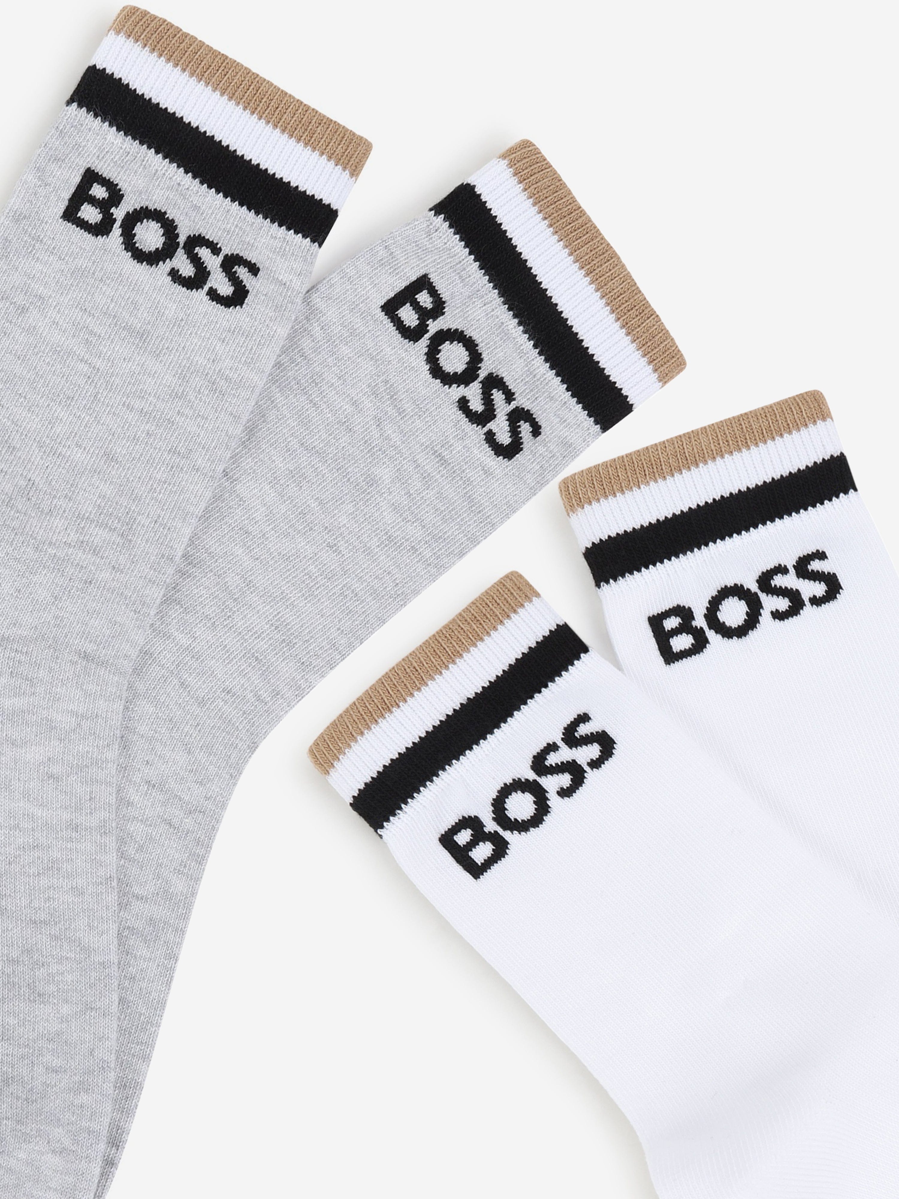 BOSS Boys Set of Socks (2 Pairs) in White