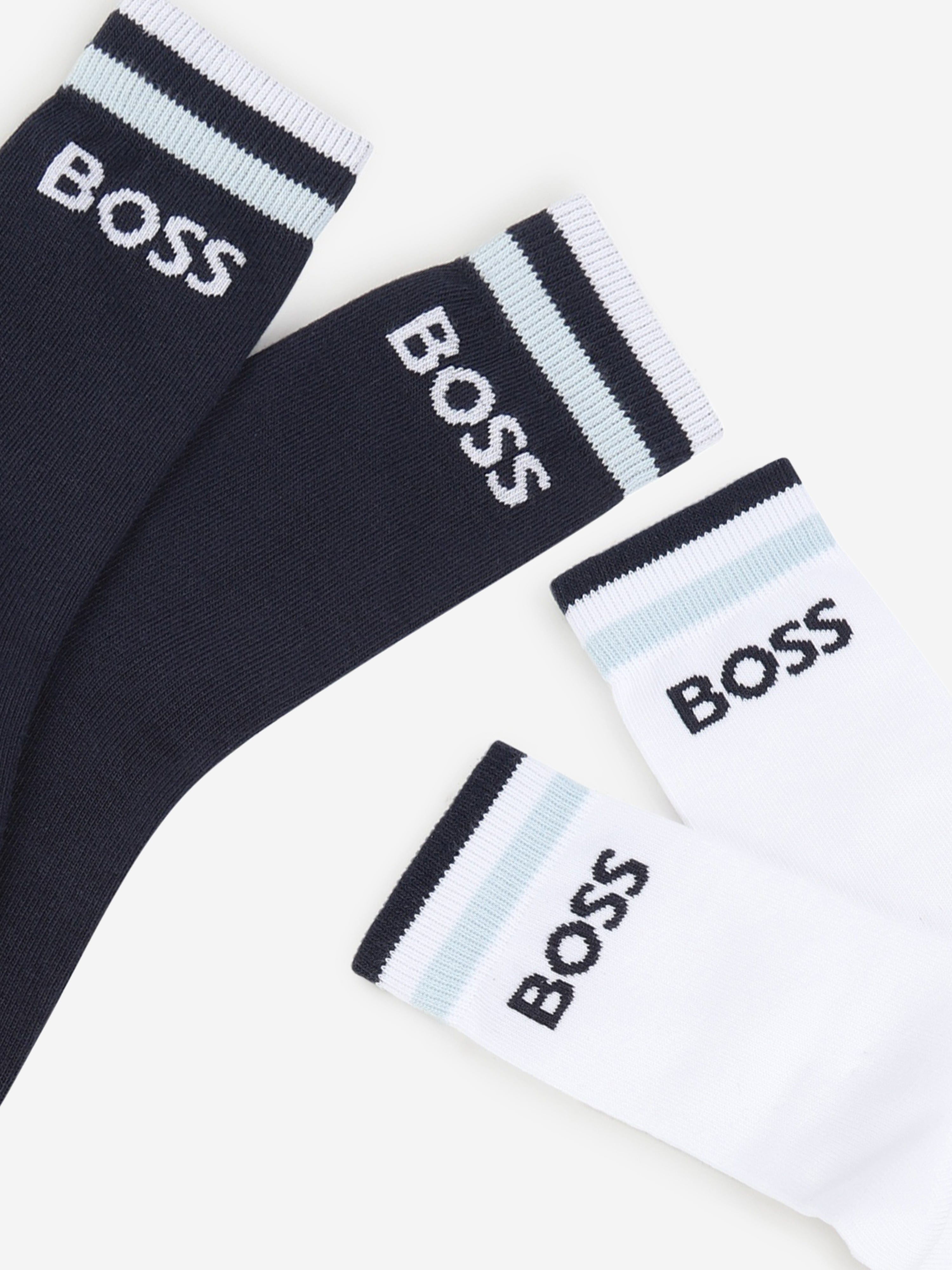 BOSS Boys Set of Socks (2 Pairs) in Navy