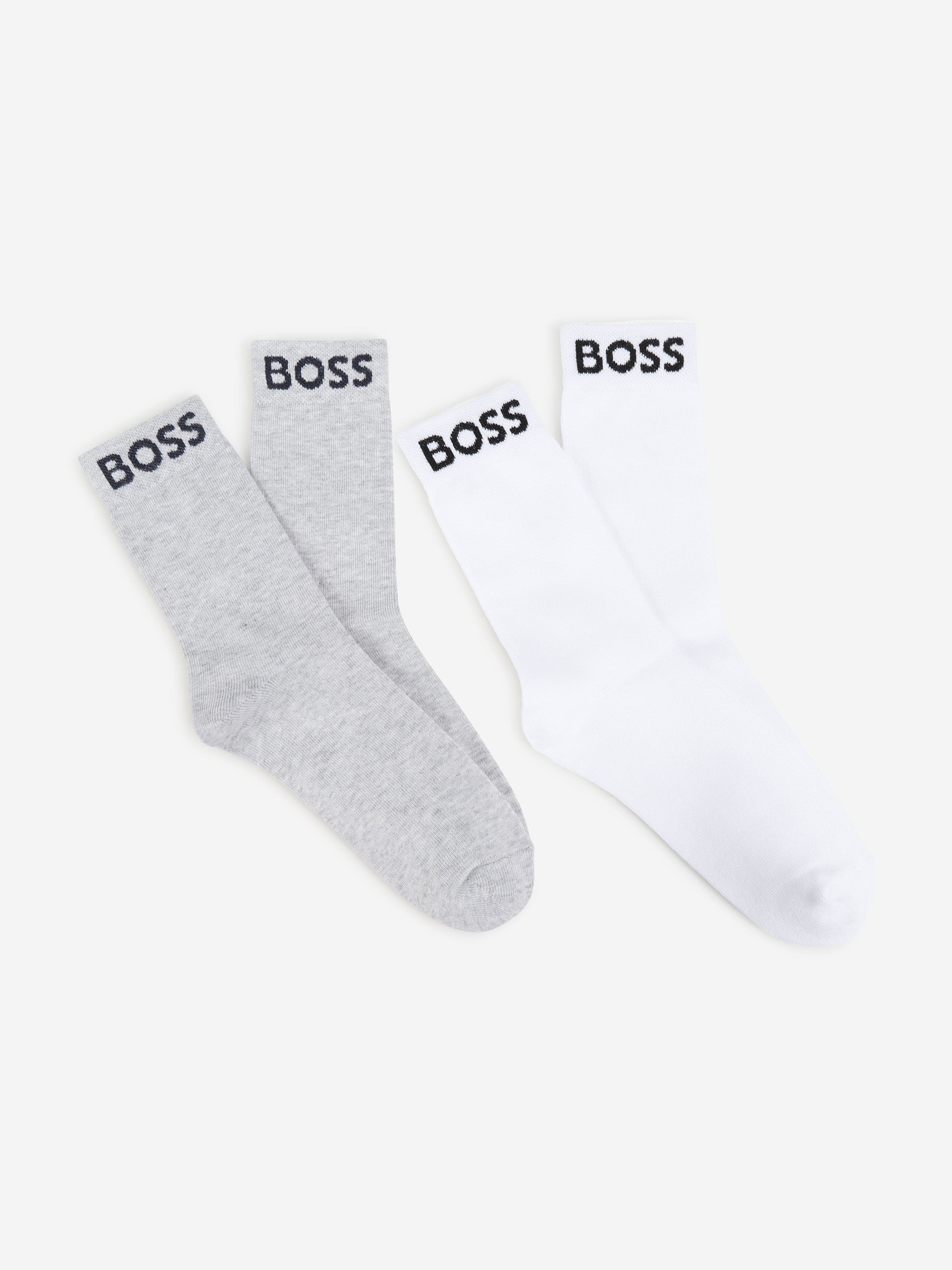 BOSS Boys Set of Socks (2 Pairs) in Grey