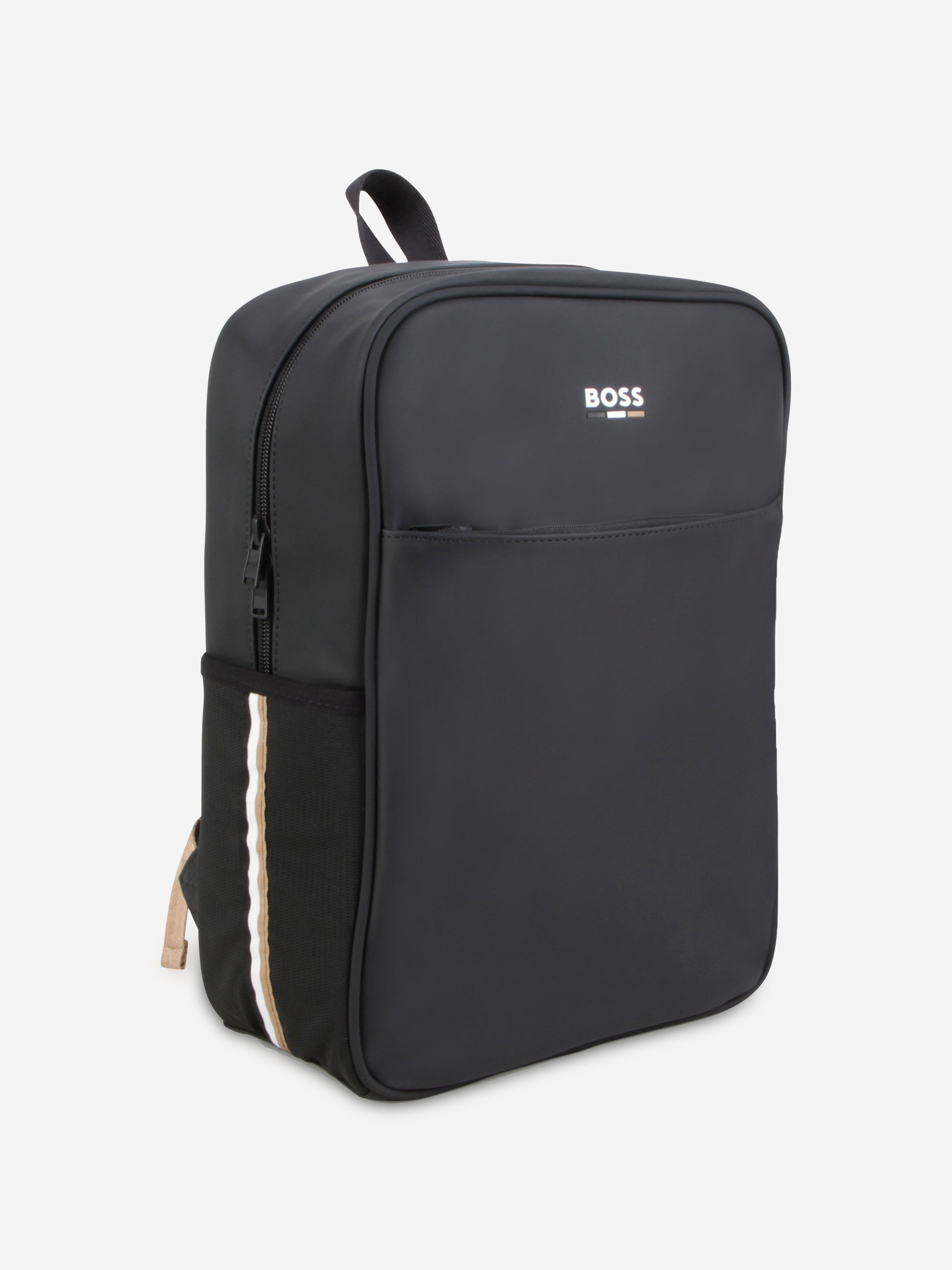 BOSS Boys Logo Backpack in Black (36cm)