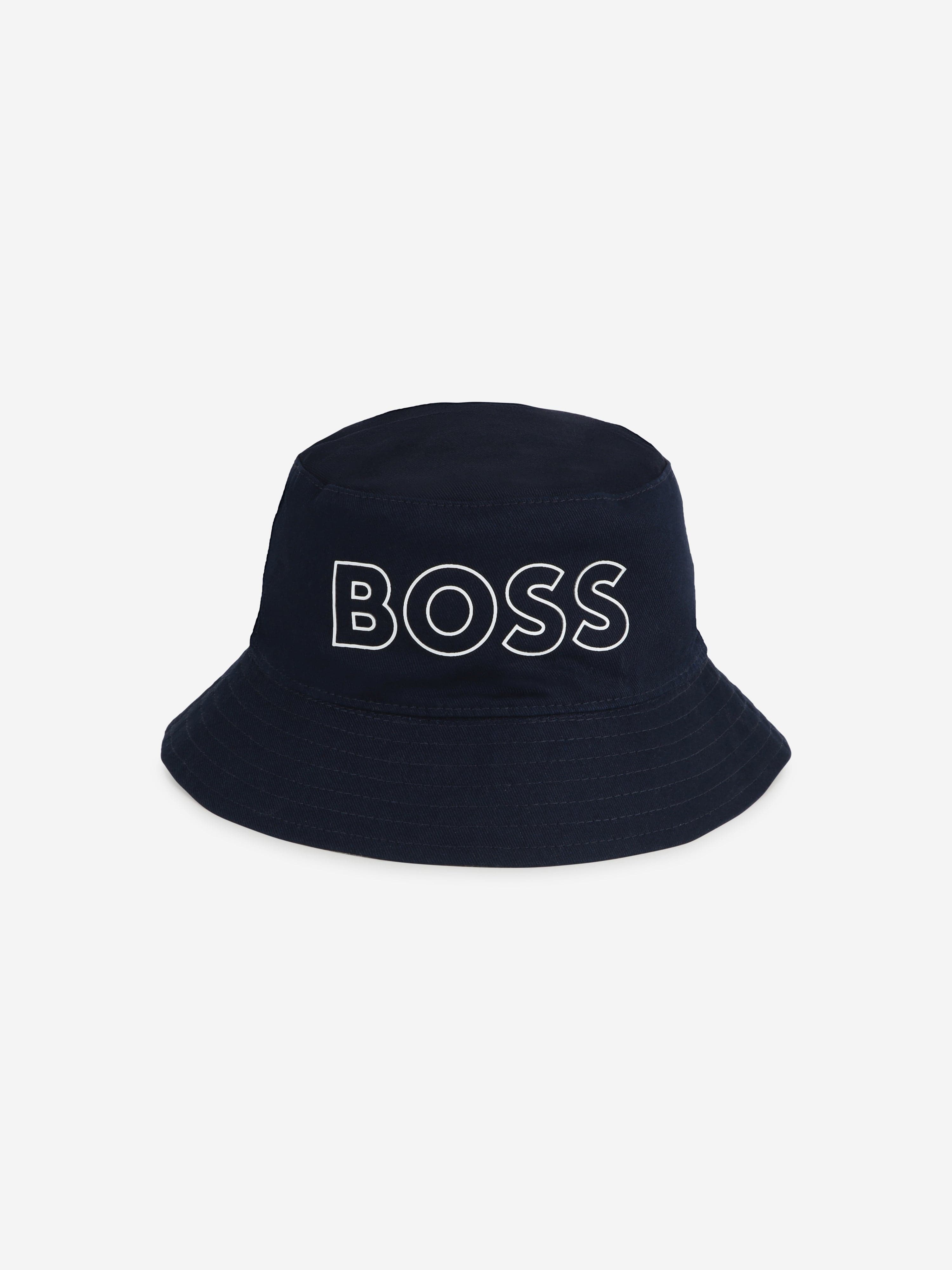 BOSS Baby Boys Reversible Bucket Hat in Navy