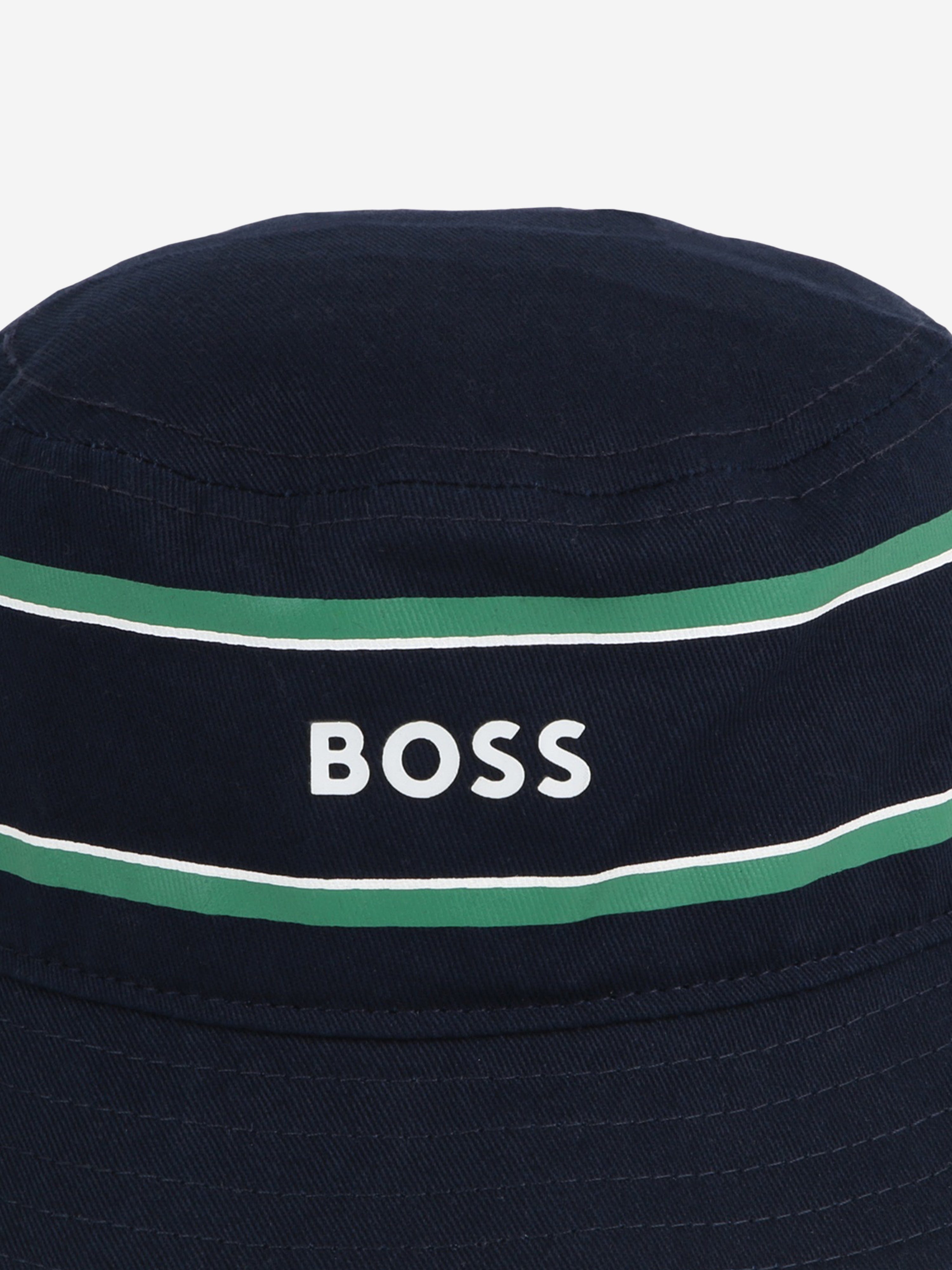 BOSS Baby Boys Logo Bucket Hat in Navy