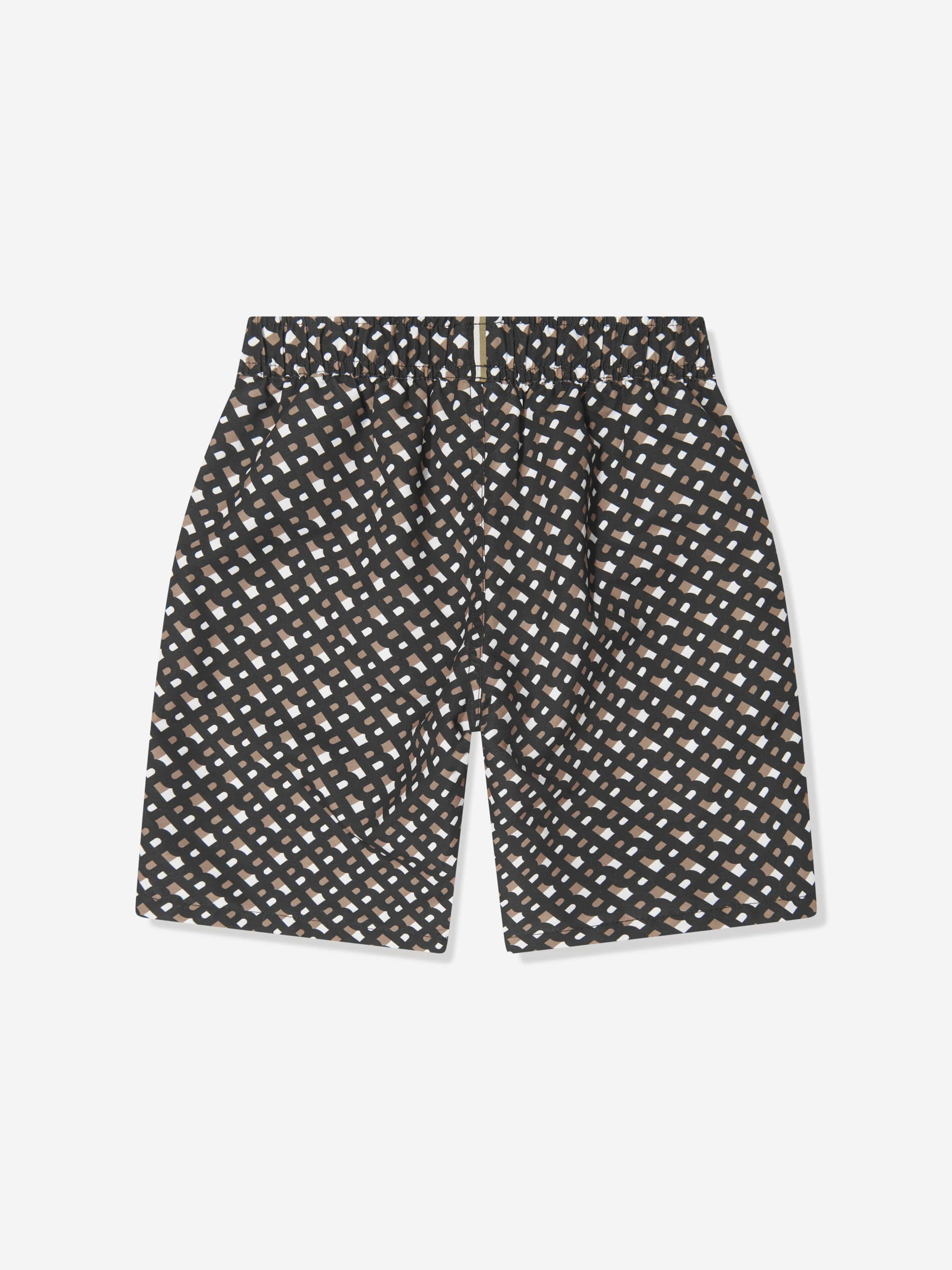 BOSS Boys Monogram Swim Shorts in Multicolour