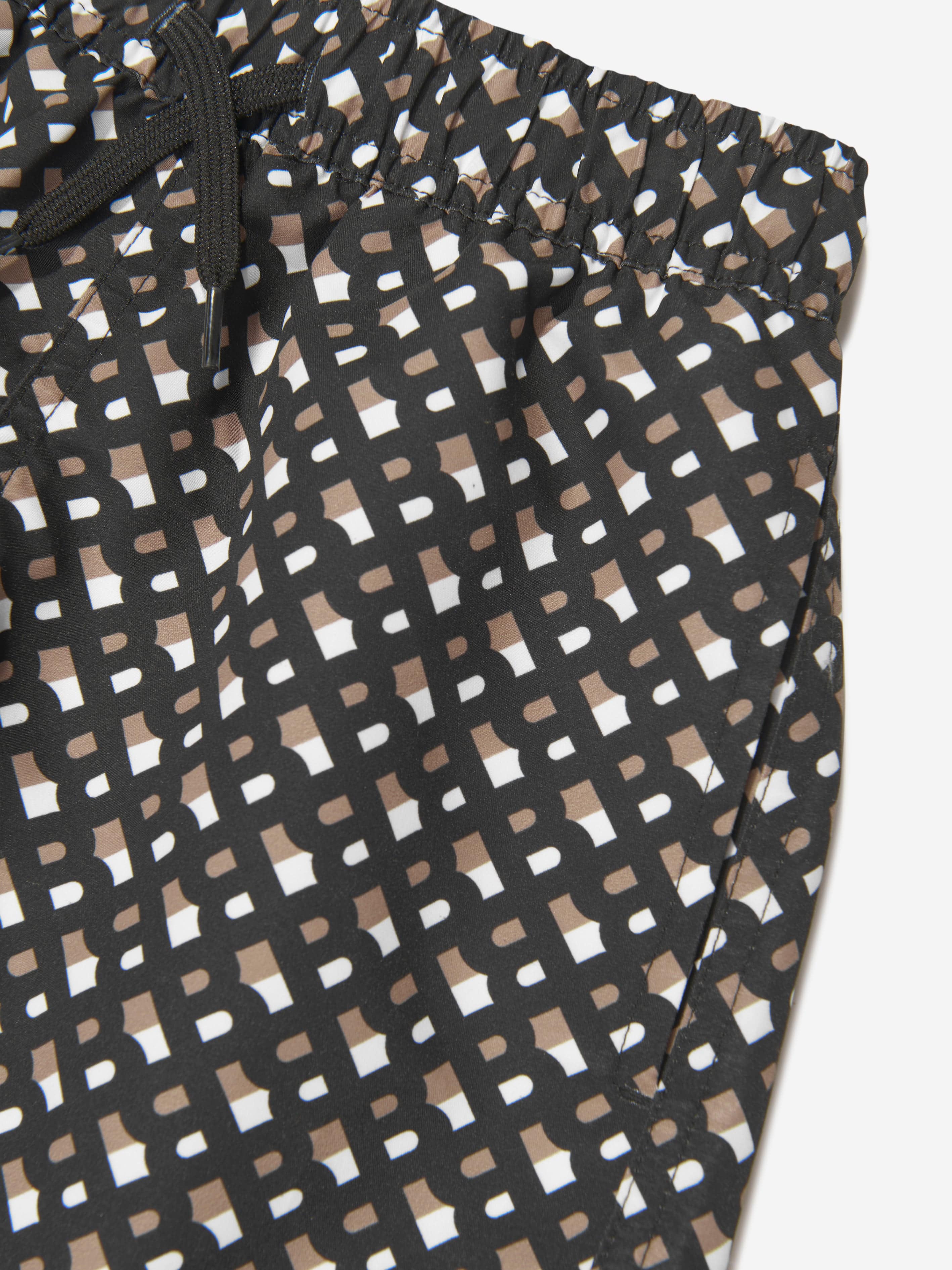 BOSS Boys Monogram Swim Shorts in Multicolour