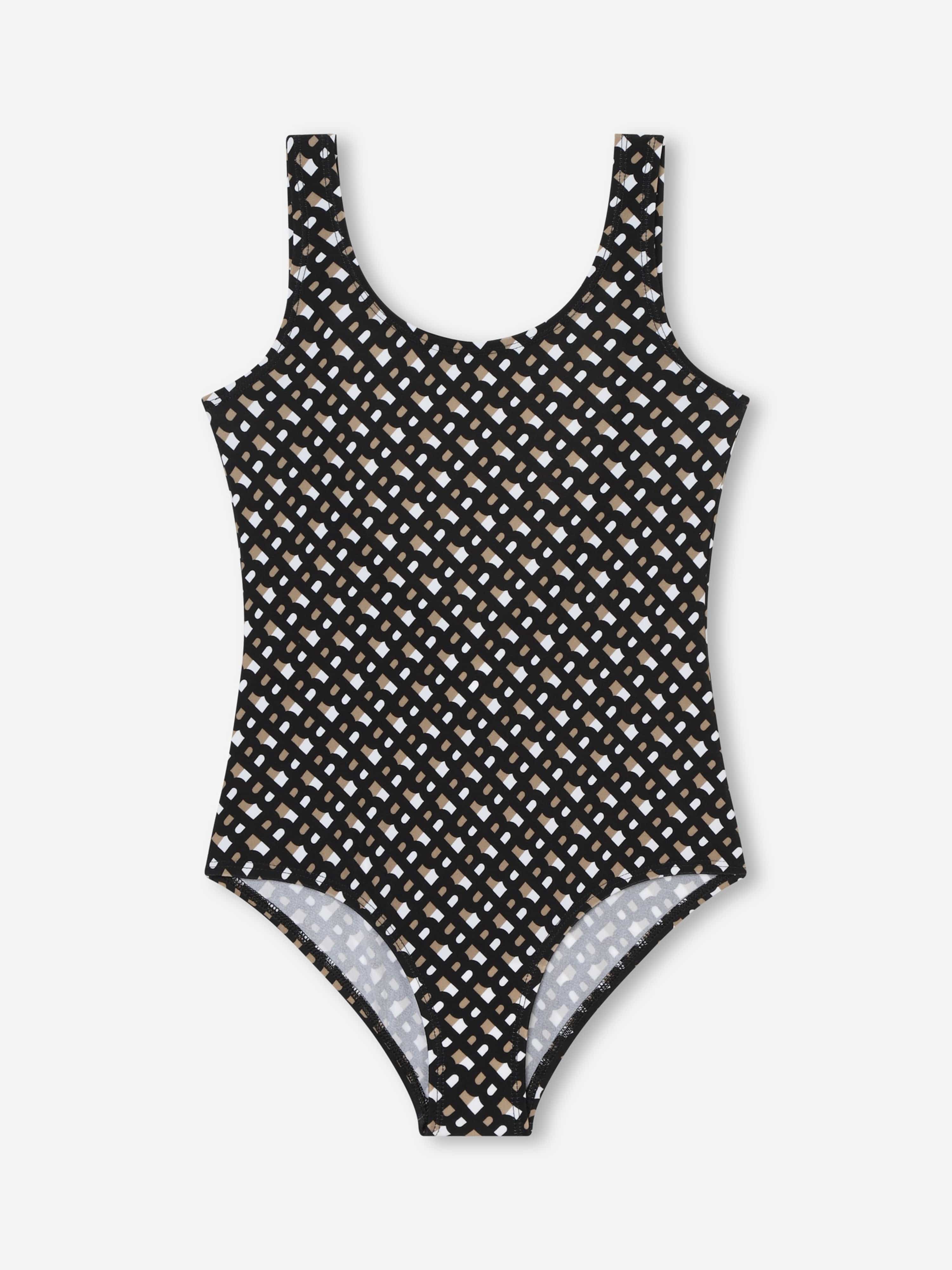 BOSS Girls Monogram Swimsuit in Multicolour