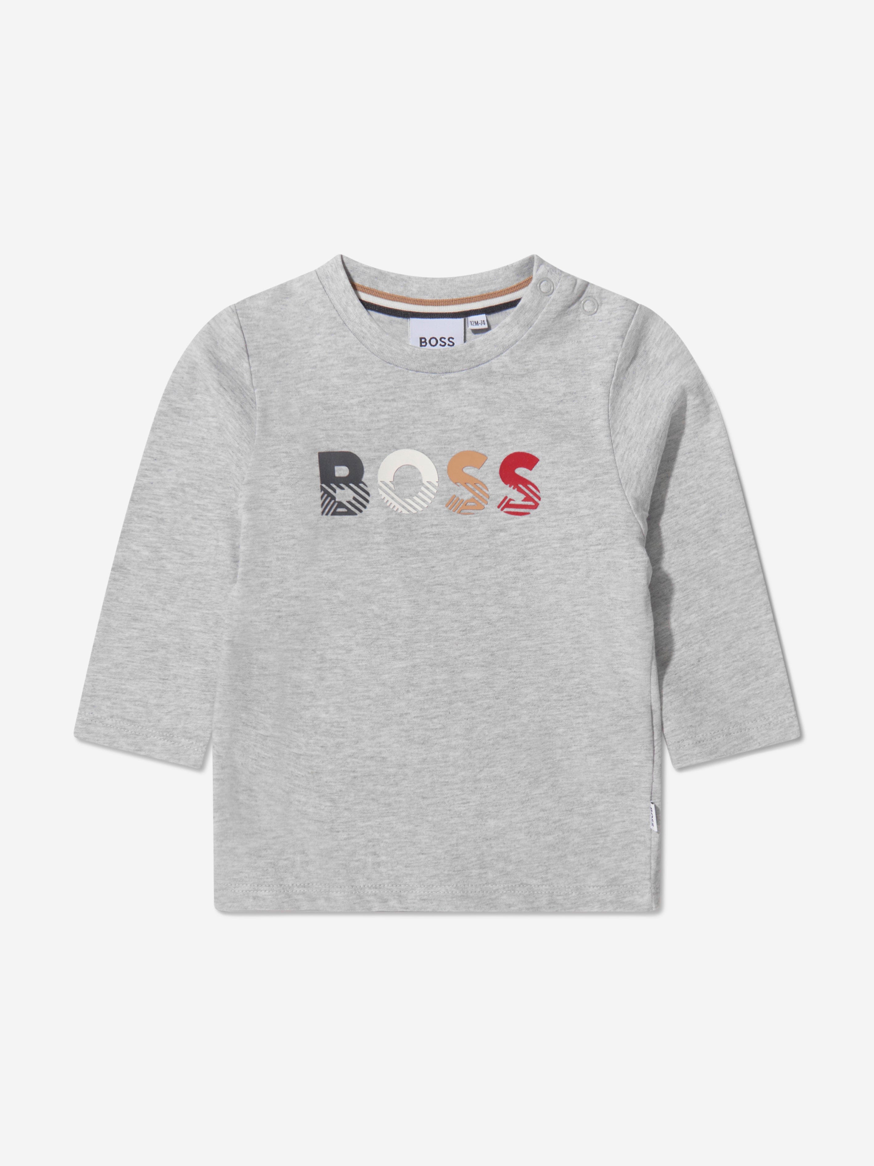 BOSS Baby Boys Long Sleeve Logo T-Shirt