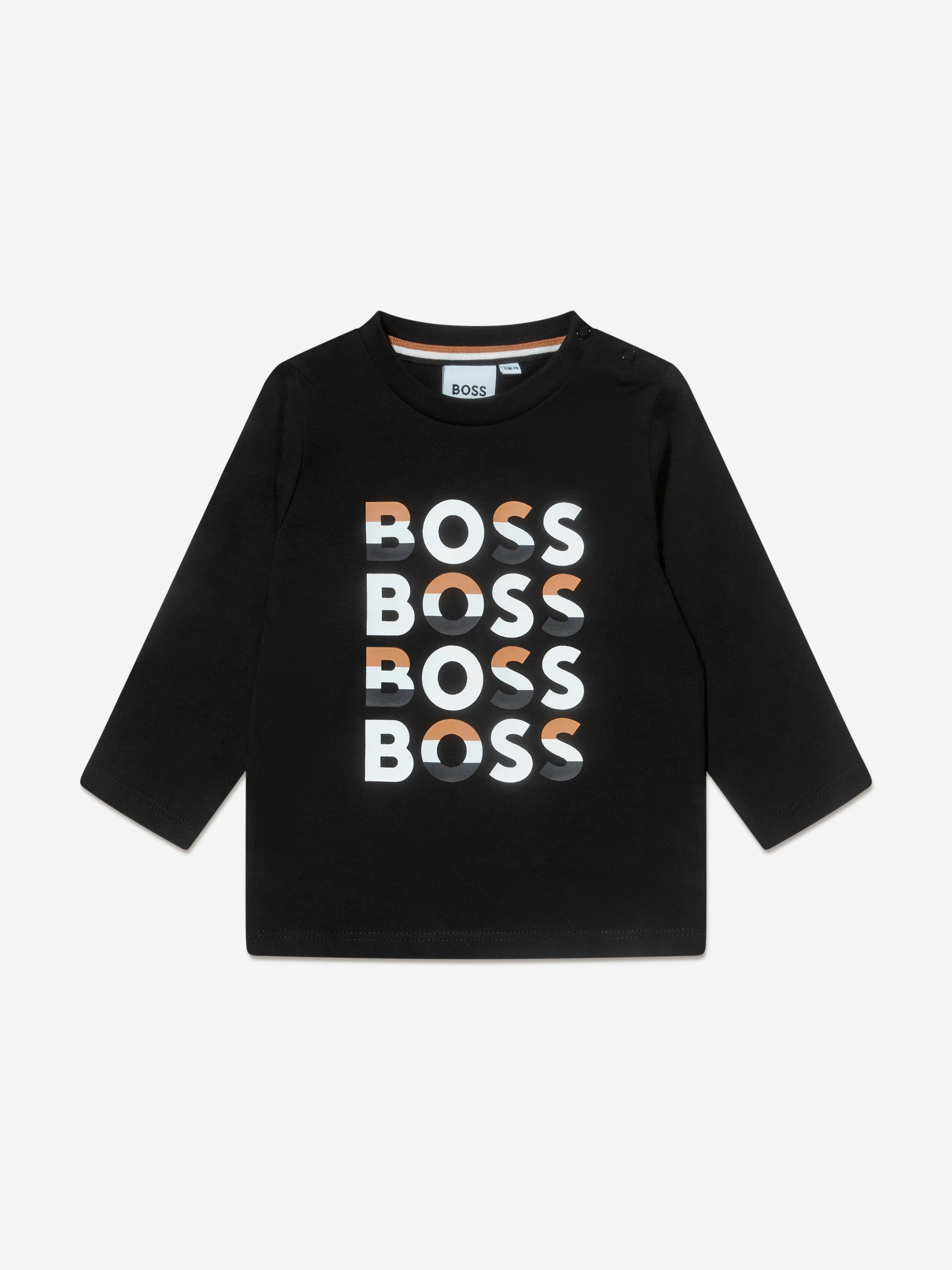 BOSS Baby Boys Long Sleeve Logo T-Shirt