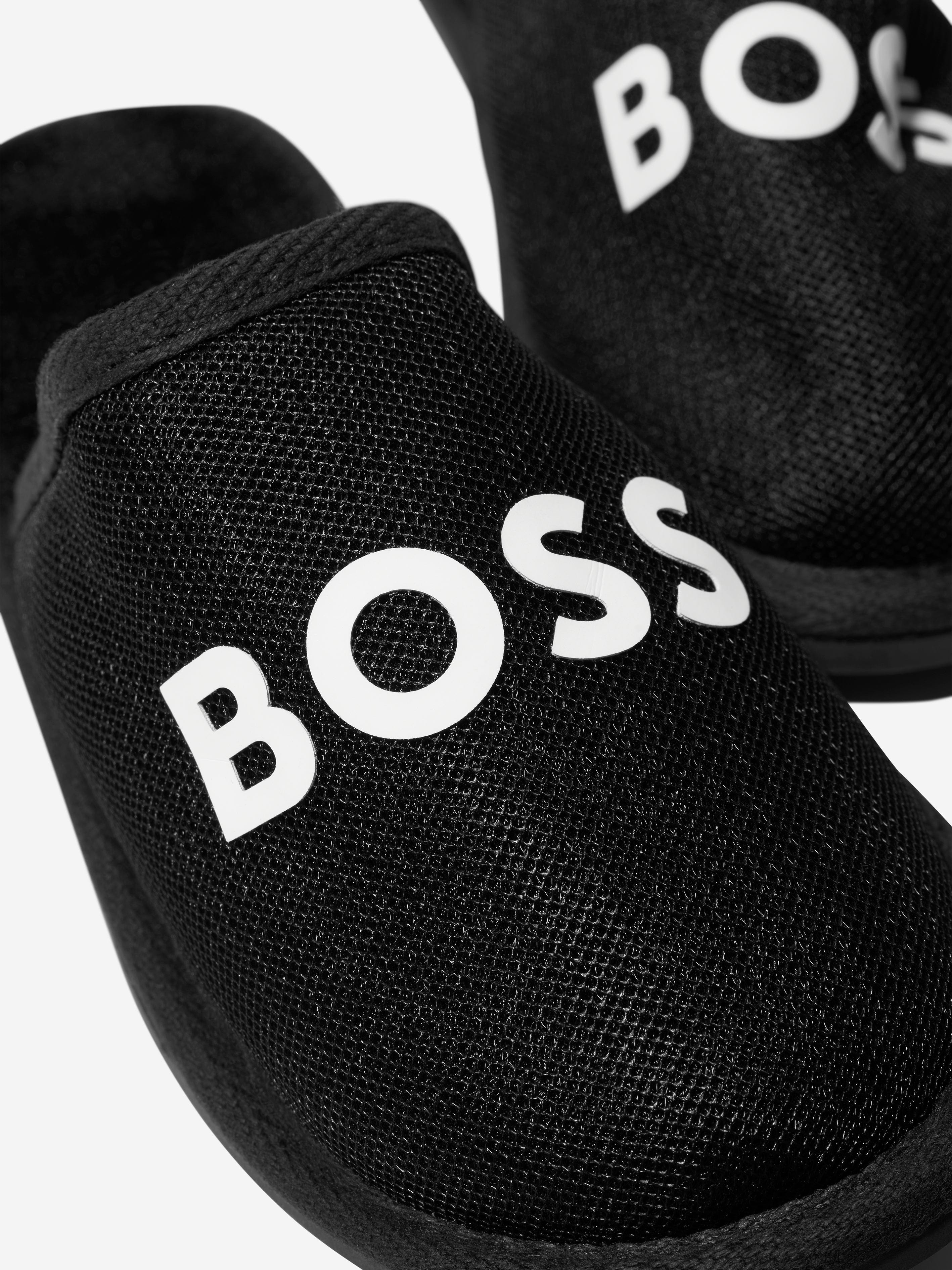 BOSS Boys Logo Slippers