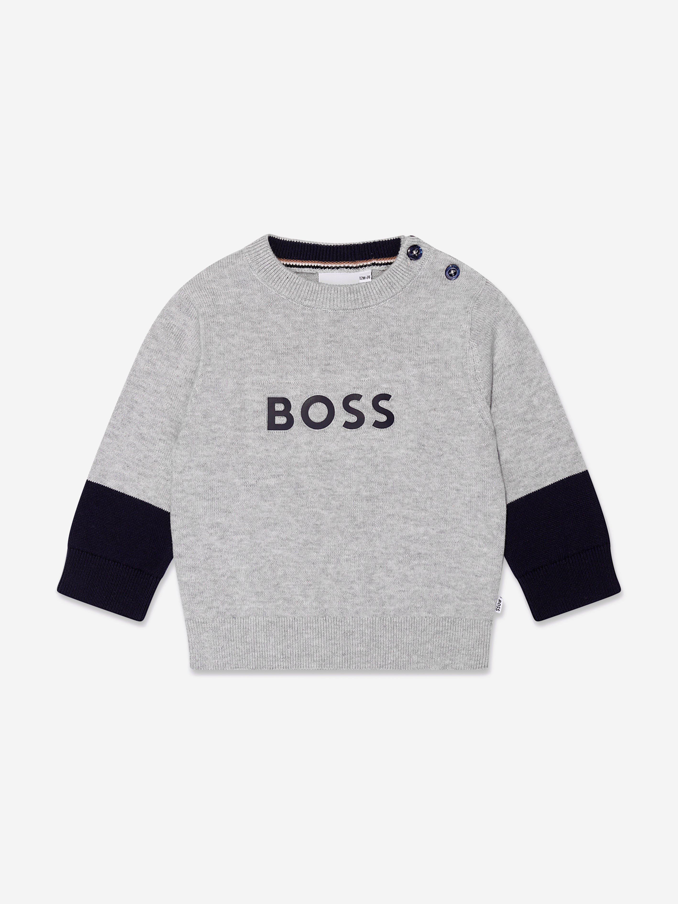 BOSS Baby Boys Knitted Logo Jumper