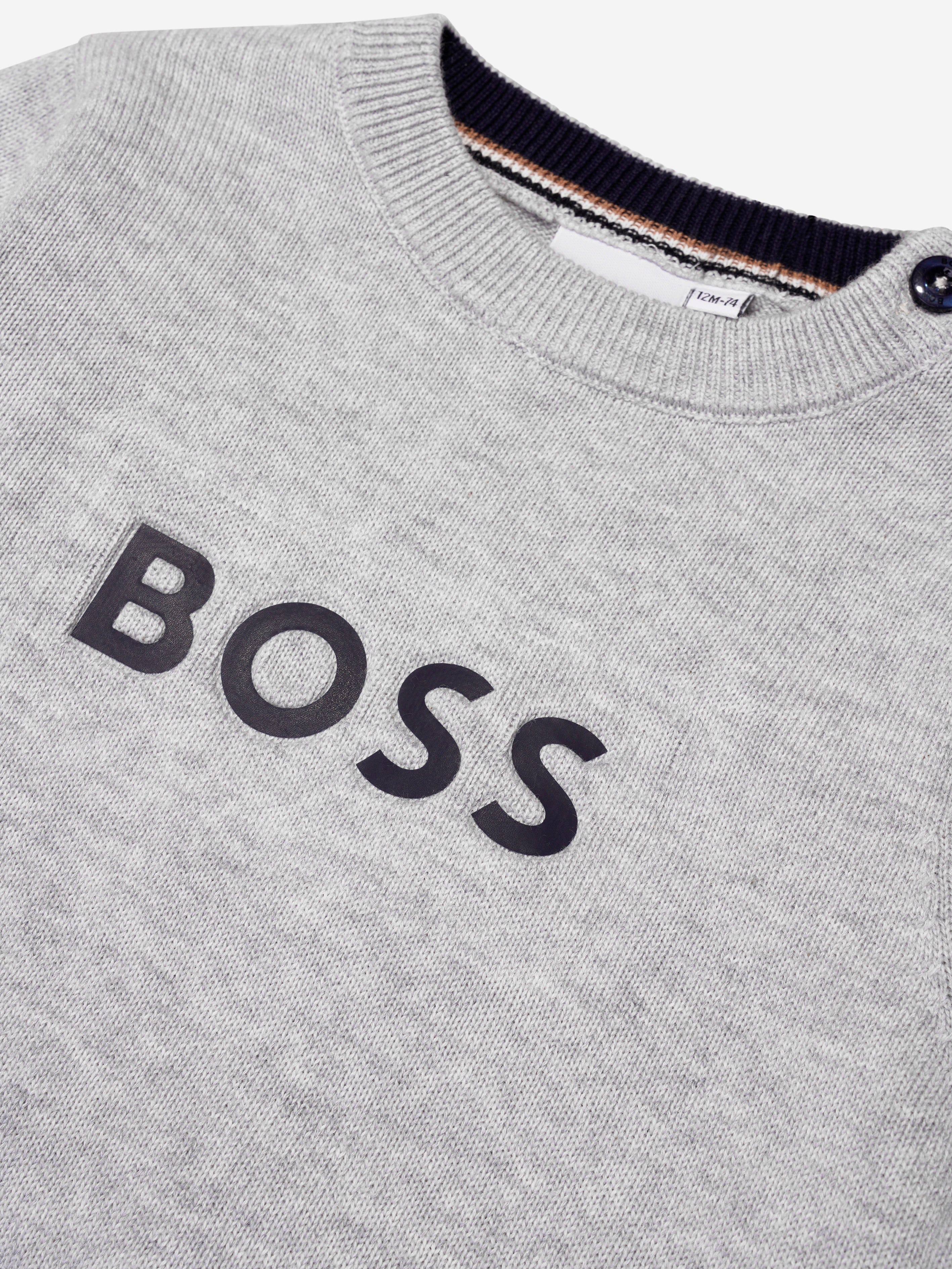 BOSS Baby Boys Knitted Logo Jumper