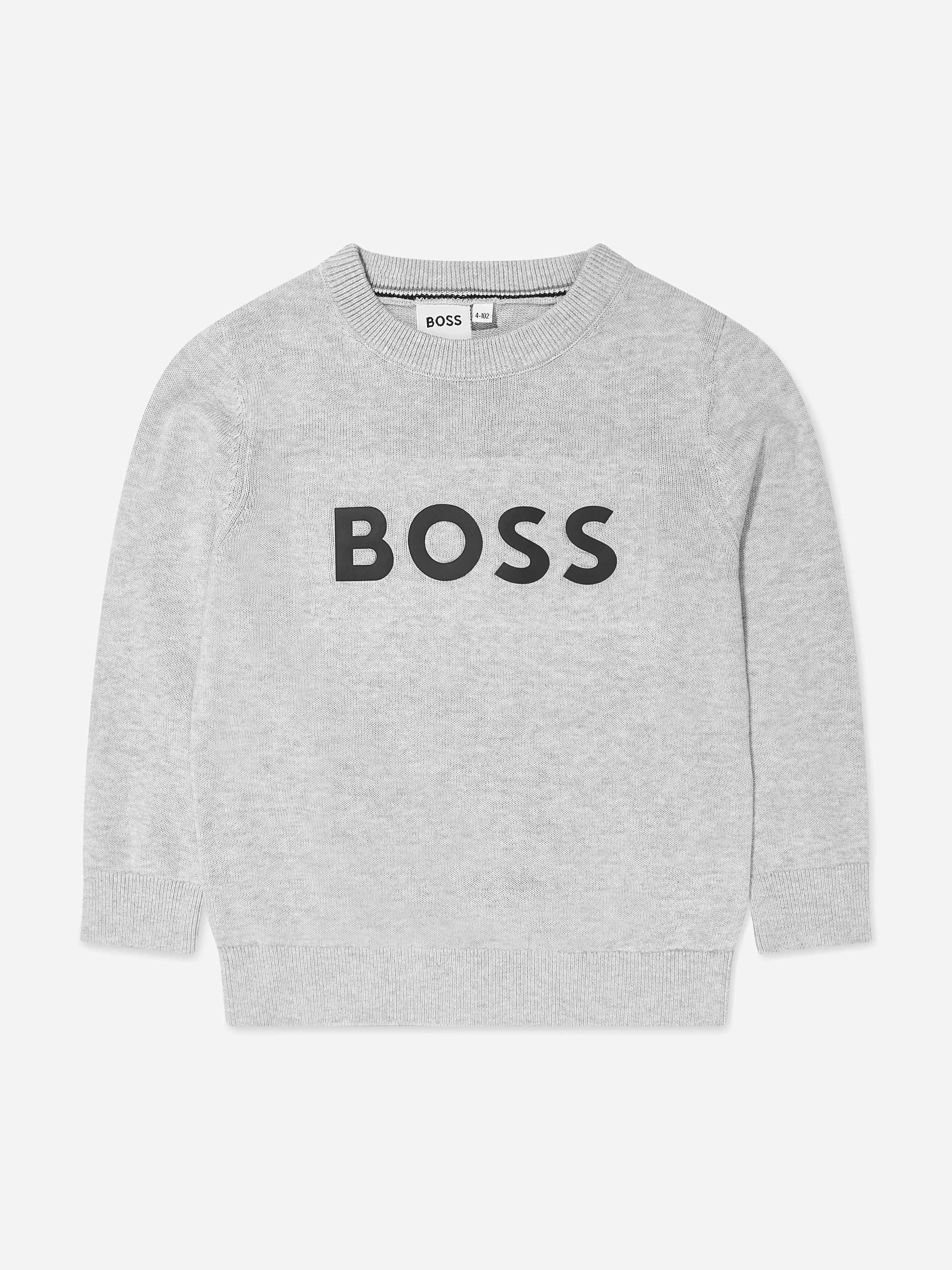 BOSS Boys Embossed Logo Sweatshirt