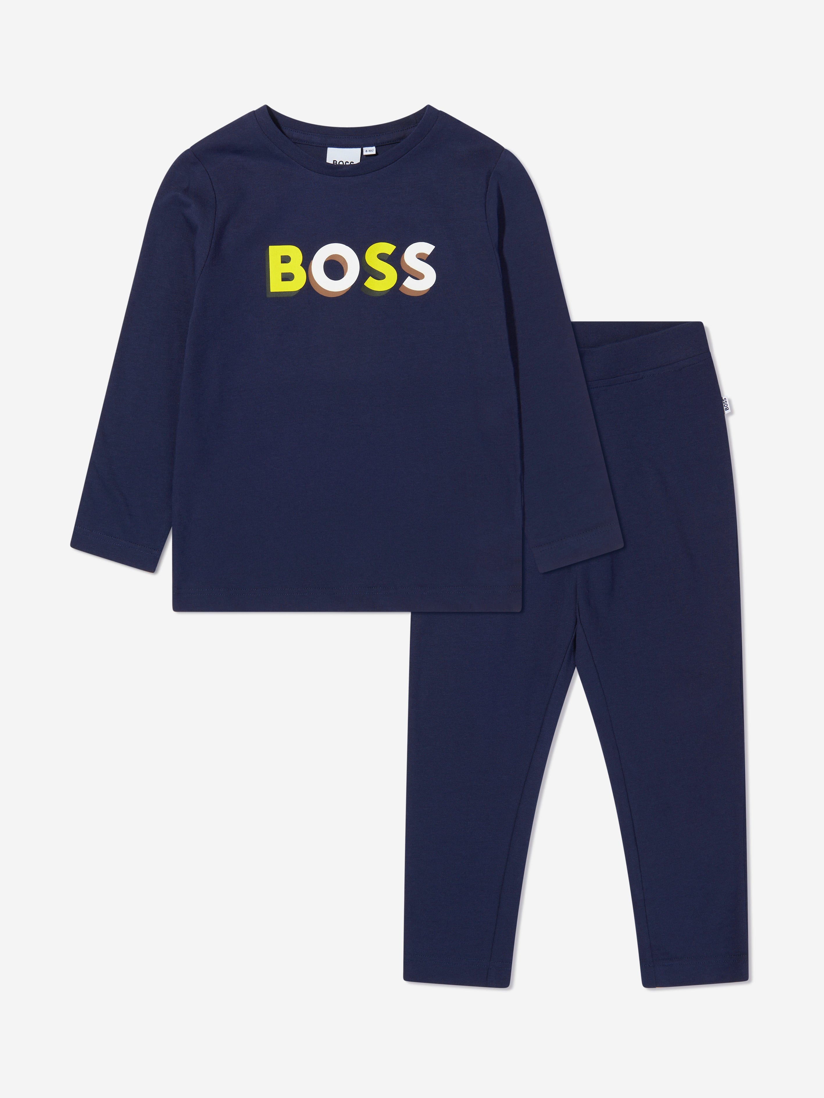 BOSS Boys Organic Cotton Logo Pyjamas