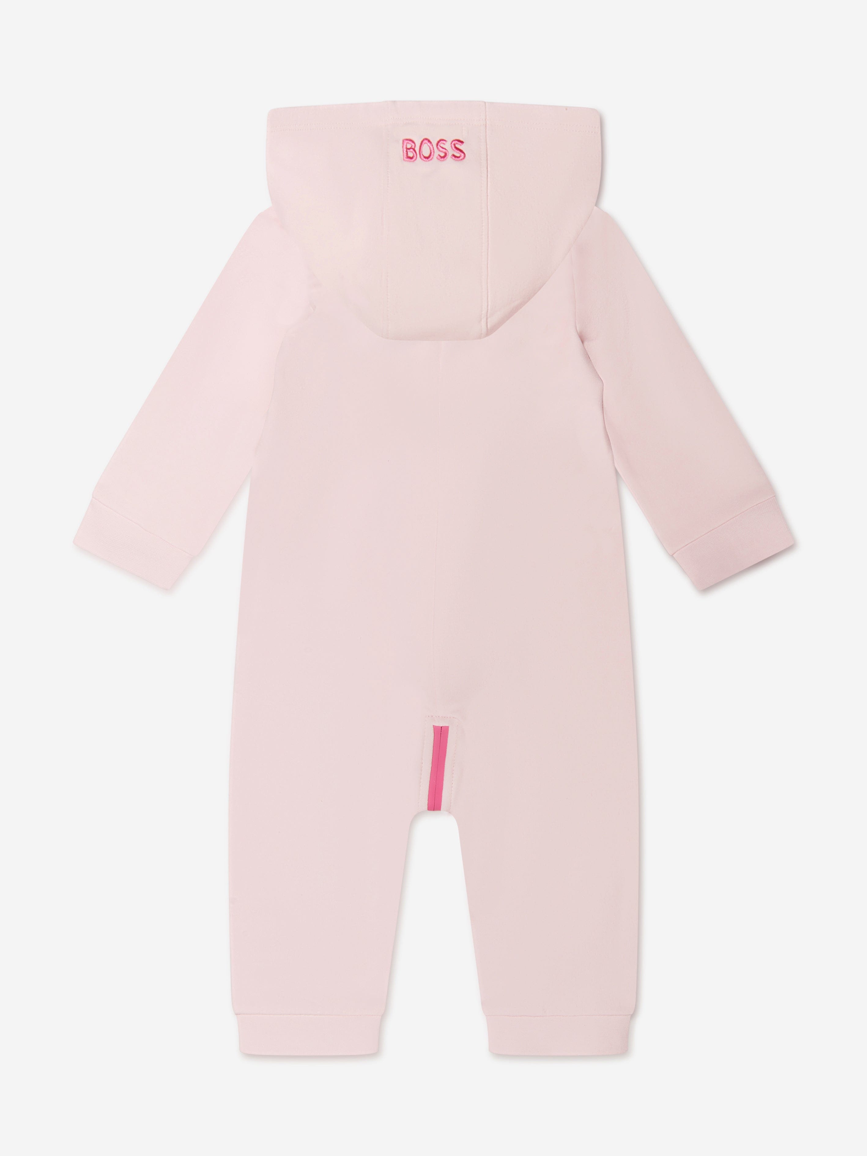 BOSS Baby Girls Fleece Hooded Romper